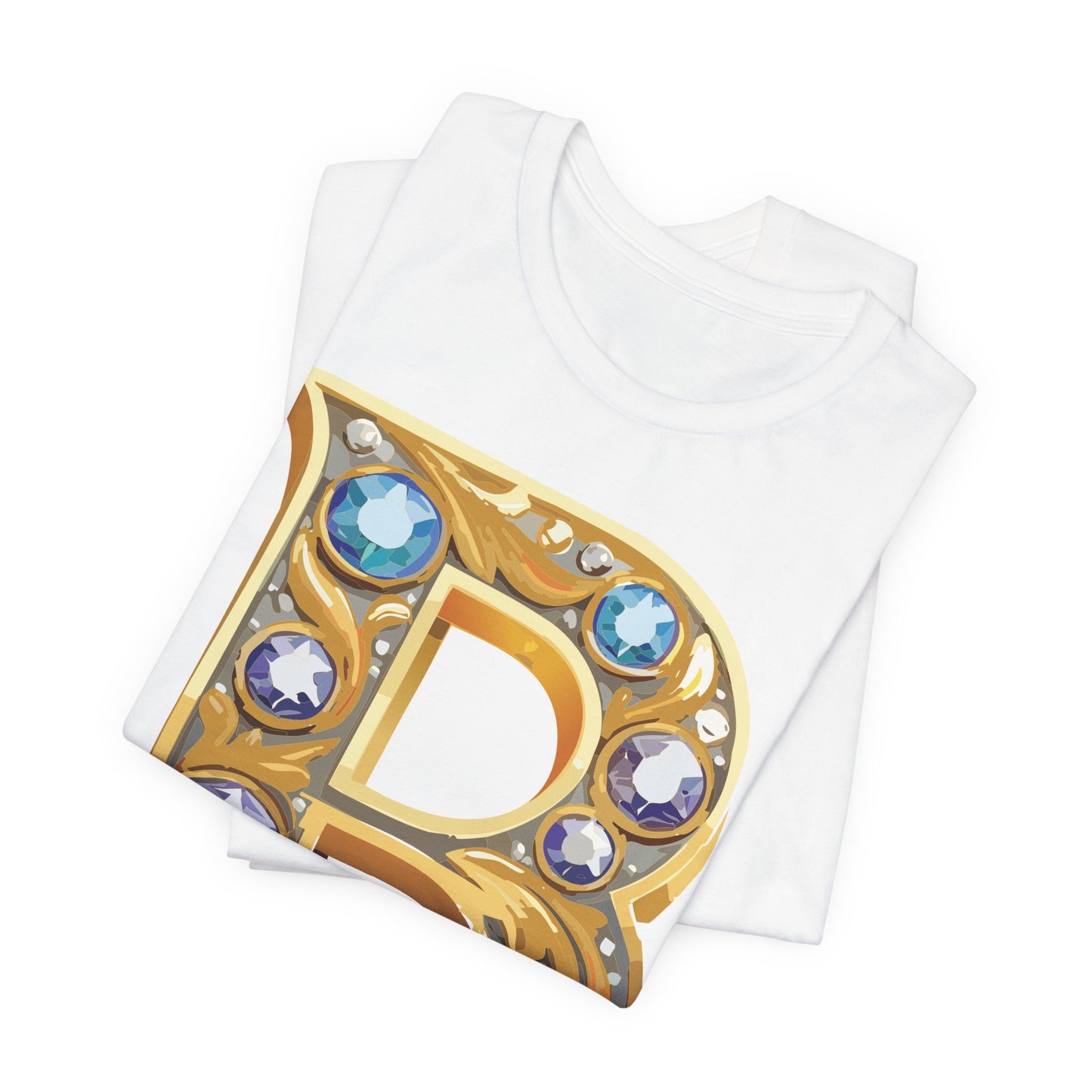 Letter Shirt, Shirt with Letters, Tee Shirt with Gold Letter, Shirt with Antique Letters