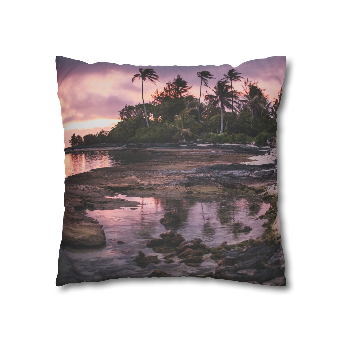 Beach Faux Suede Square Pillowcase