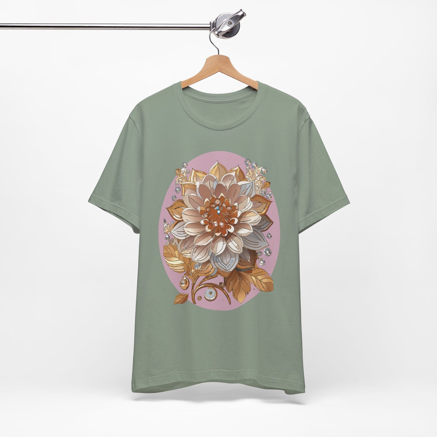 Floral Shirt, Flower Shirt, Tee Shirt with Antique Flower