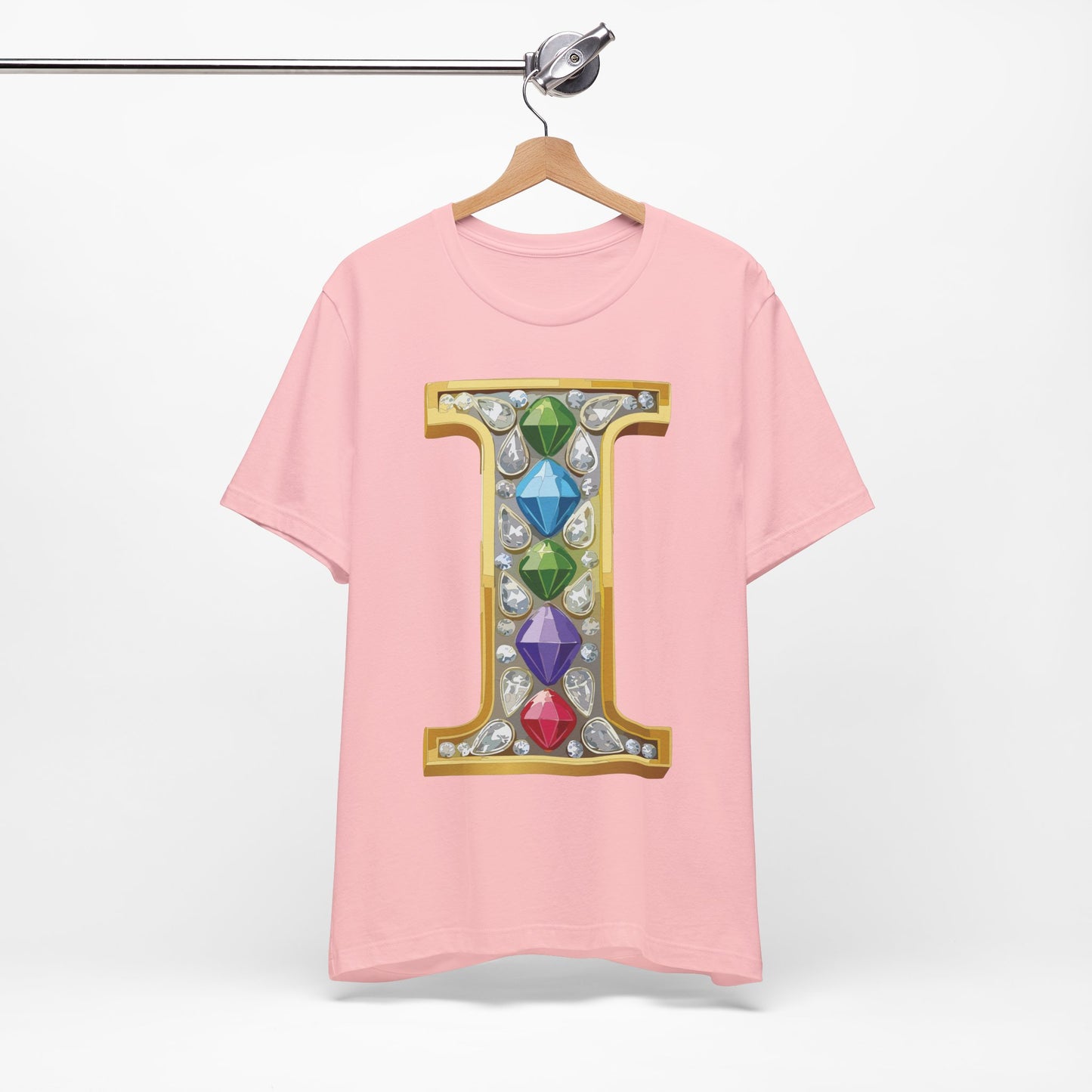 Letter Shirt, Shirt with Letters, Tee Shirt with Gold Letter, Shirt with Antique Letters