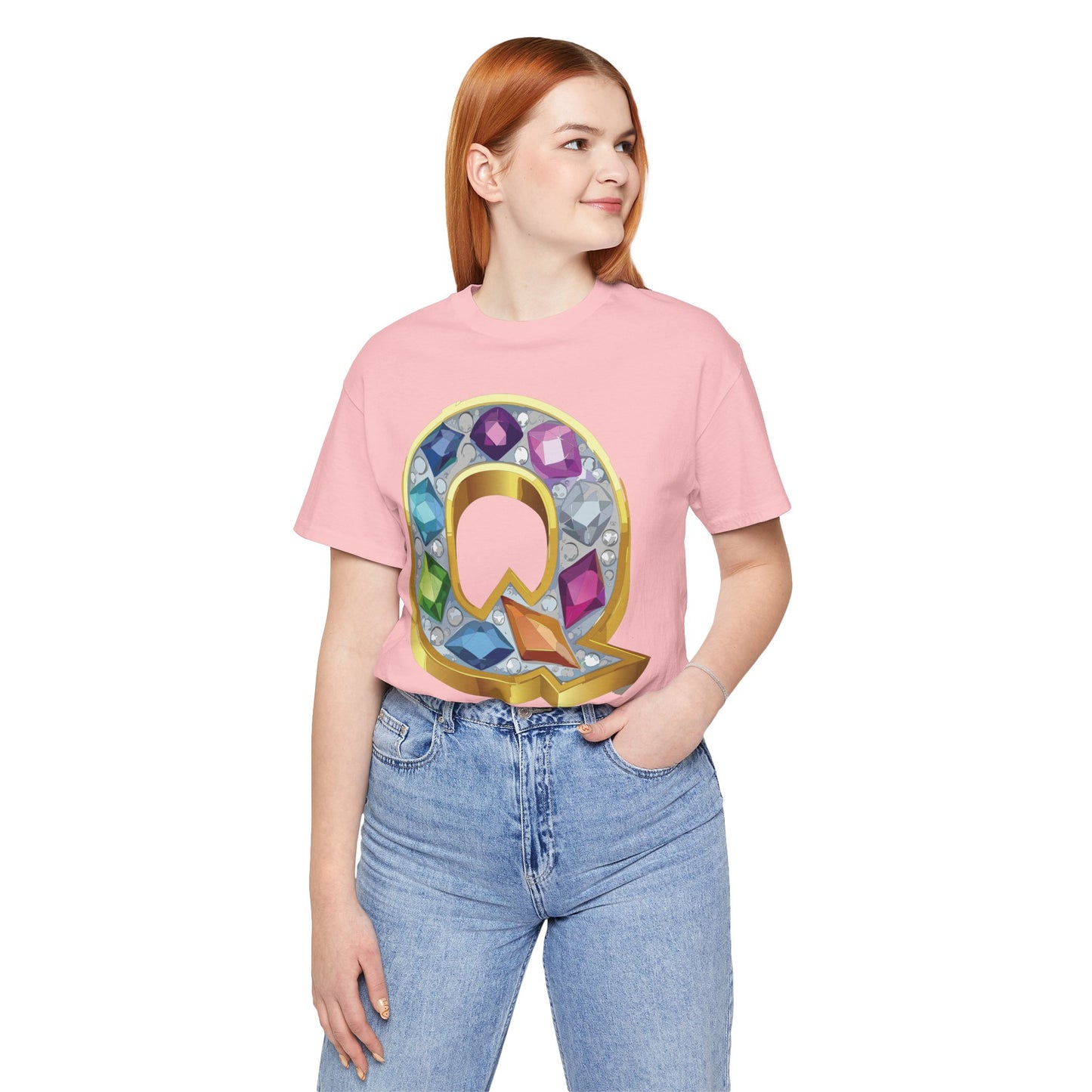 Letter Shirt, Shirt with Letters, Tee Shirt with Gold Letter, Shirt with Antique Letters