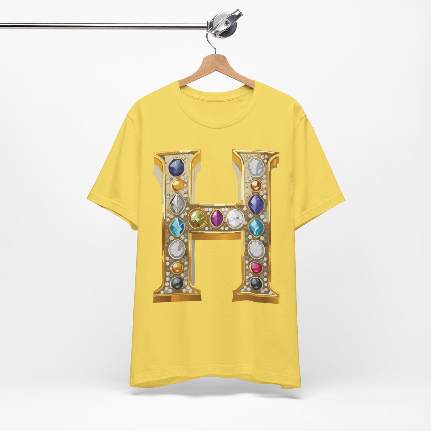 Letter Shirt, Shirt with Letters, Tee Shirt with Gold Letter, Shirt with Antique Letters