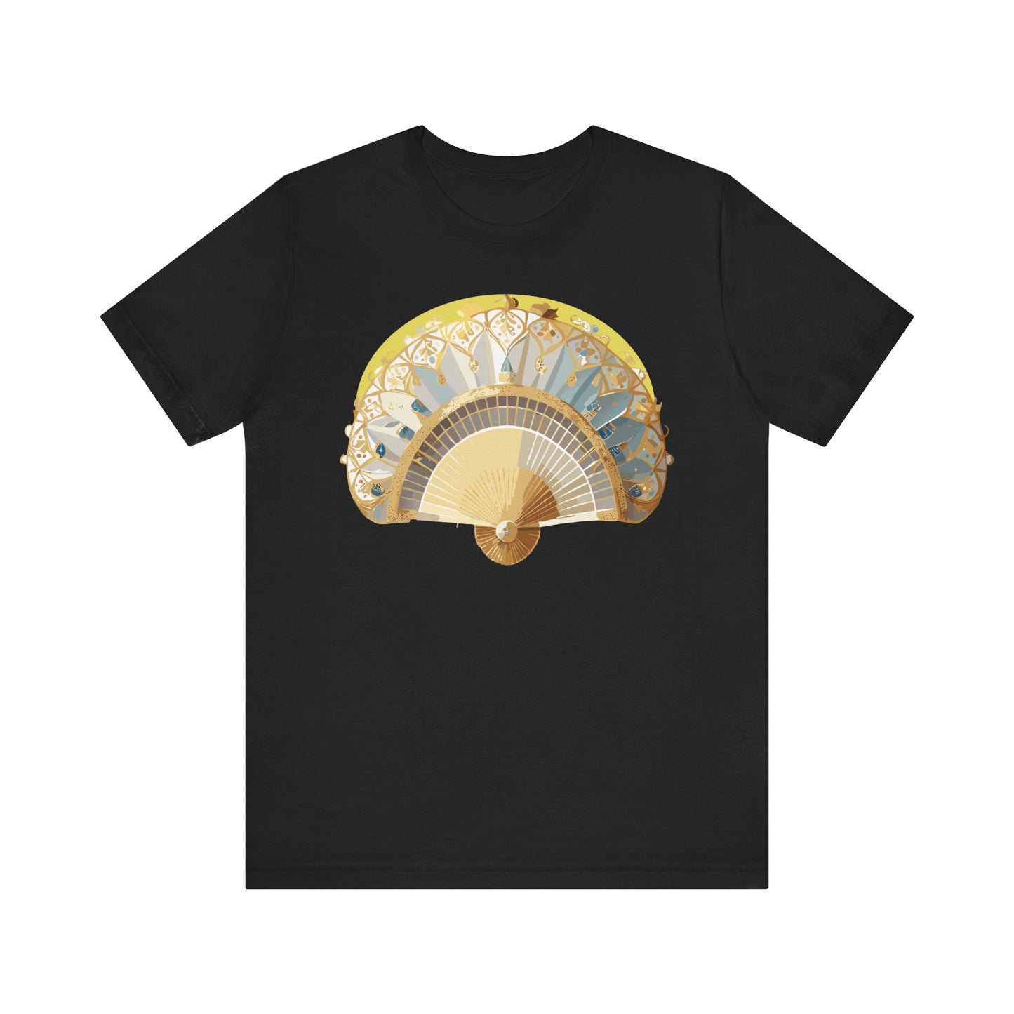 Fan shirt, Shirt with Fan, Tee Shirt with Gold Blower