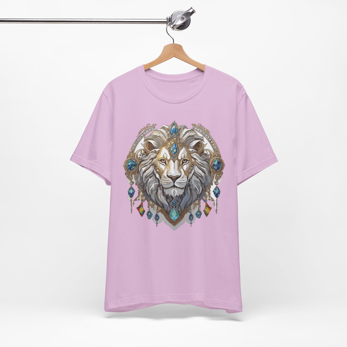Animal Shirt, Shirt with Animal, Tee Shirt with Gold Animal Medal, Shirt with Antique Animal Medallion