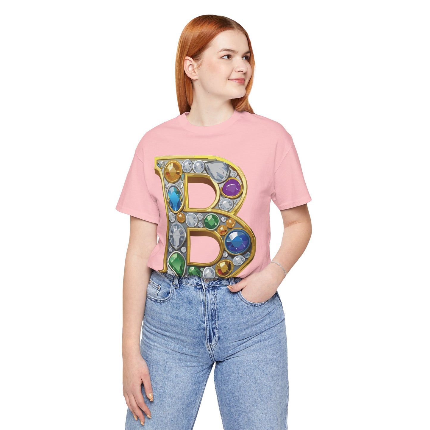 Letter Shirt, Shirt with Letters, Tee Shirt with Gold Letter, Shirt with Antique Letters