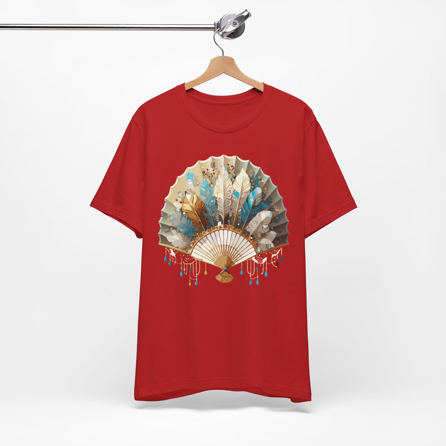 Fan shirt, Shirt with Fan, Tee Shirt with Gold Blower