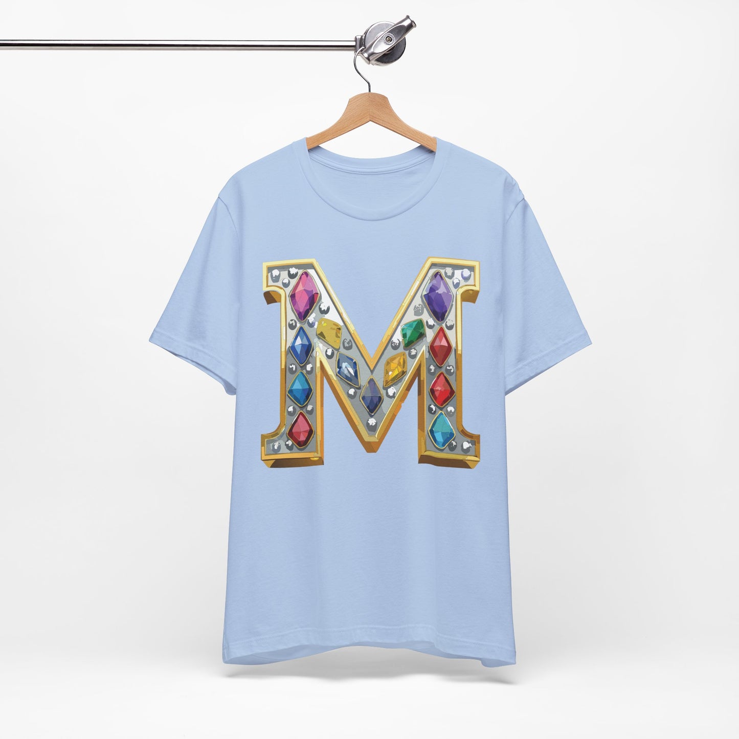 Letter Shirt, Shirt with Letters, Tee Shirt with Gold Letter, Shirt with Antique Letters