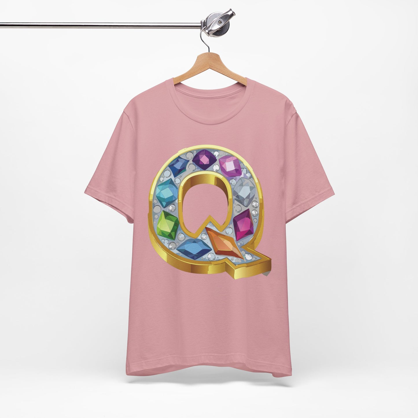 Letter Shirt, Shirt with Letters, Tee Shirt with Gold Letter, Shirt with Antique Letters