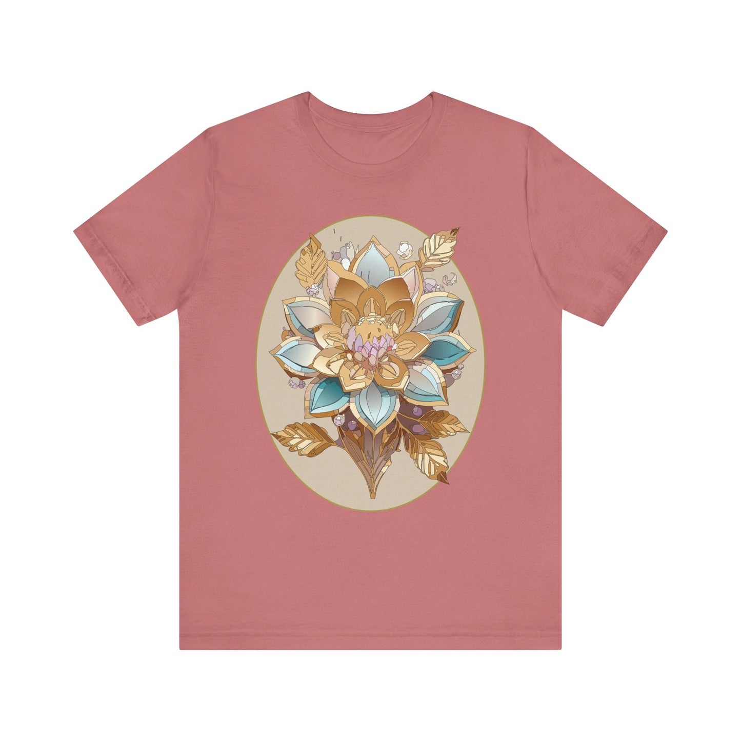 Floral Shirt, Flower Shirt, Tee Shirt with Antique Flower