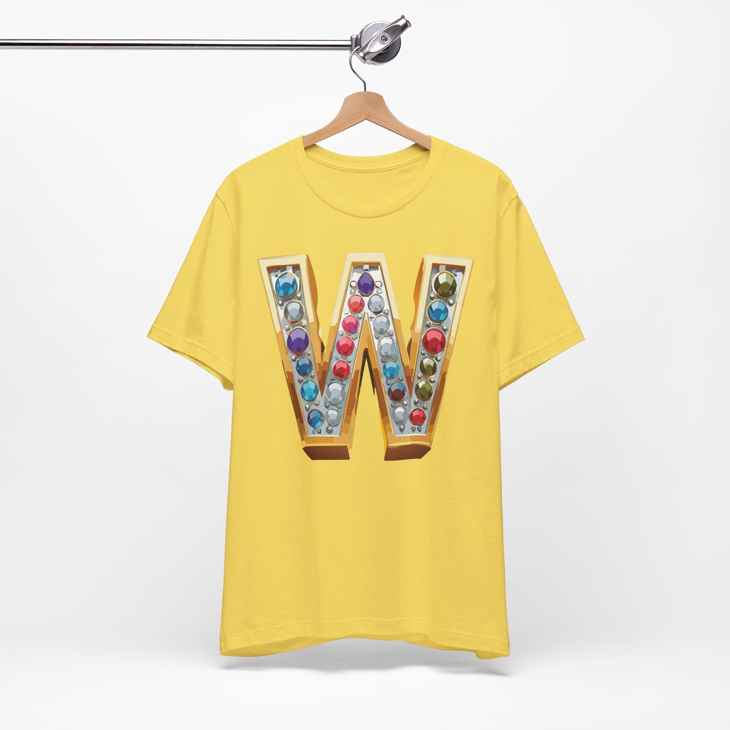Letter Shirt, Shirt with Letters, Tee Shirt with Gold Letter, Shirt with Antique Letters