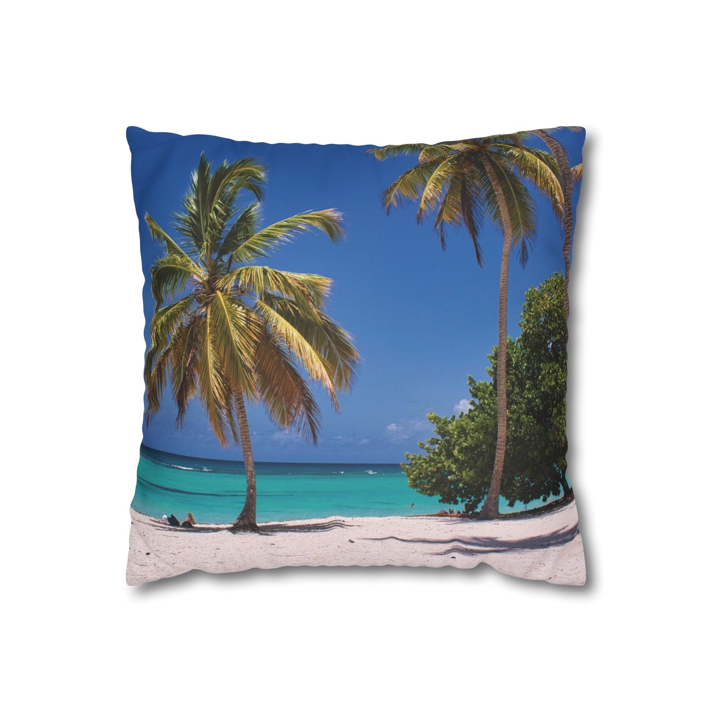 Beach Faux Suede Square Pillowcase