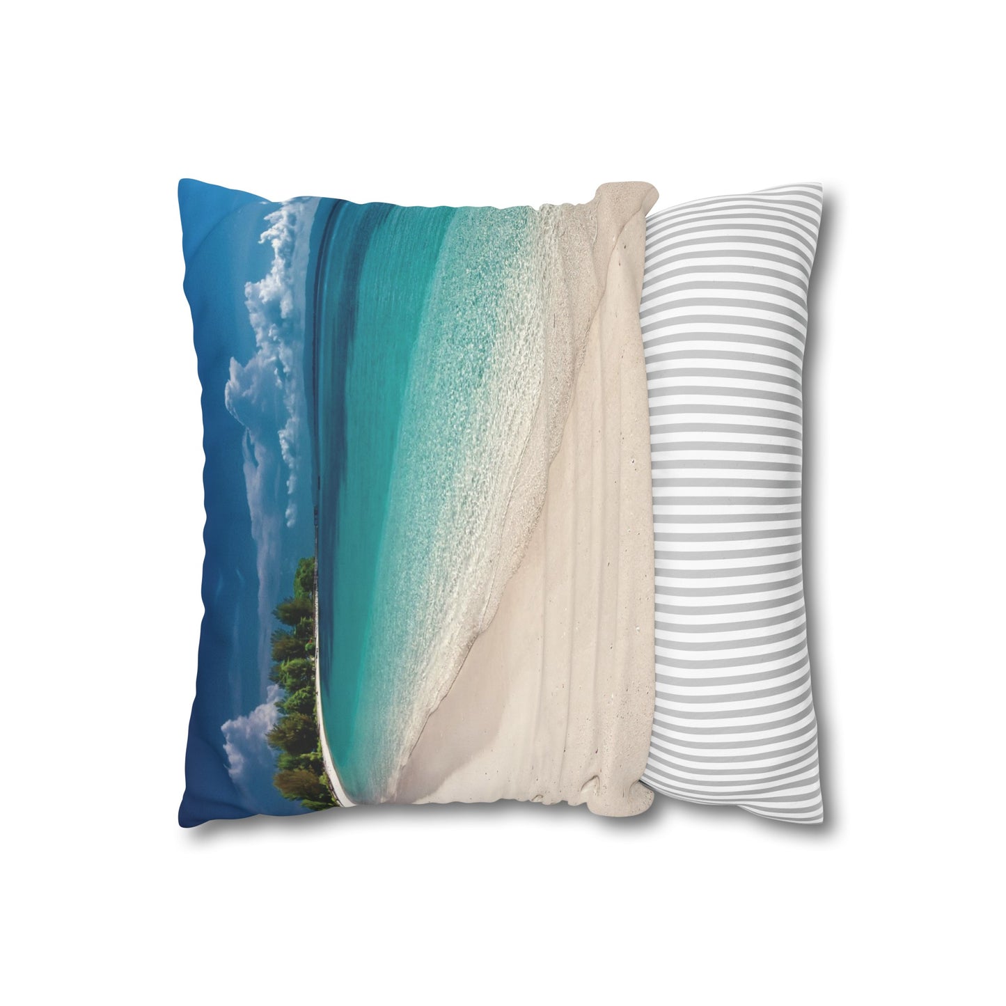 Beach Faux Suede Square Pillowcase