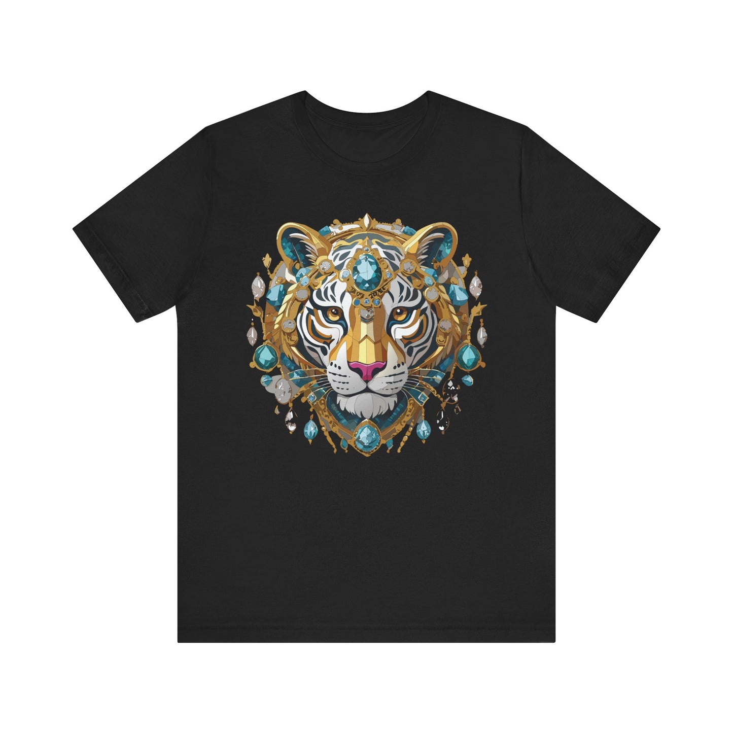Animal Shirt, Shirt with Animal, Tee Shirt with Gold Animal Medal, Shirt with Antique Animal Medallion