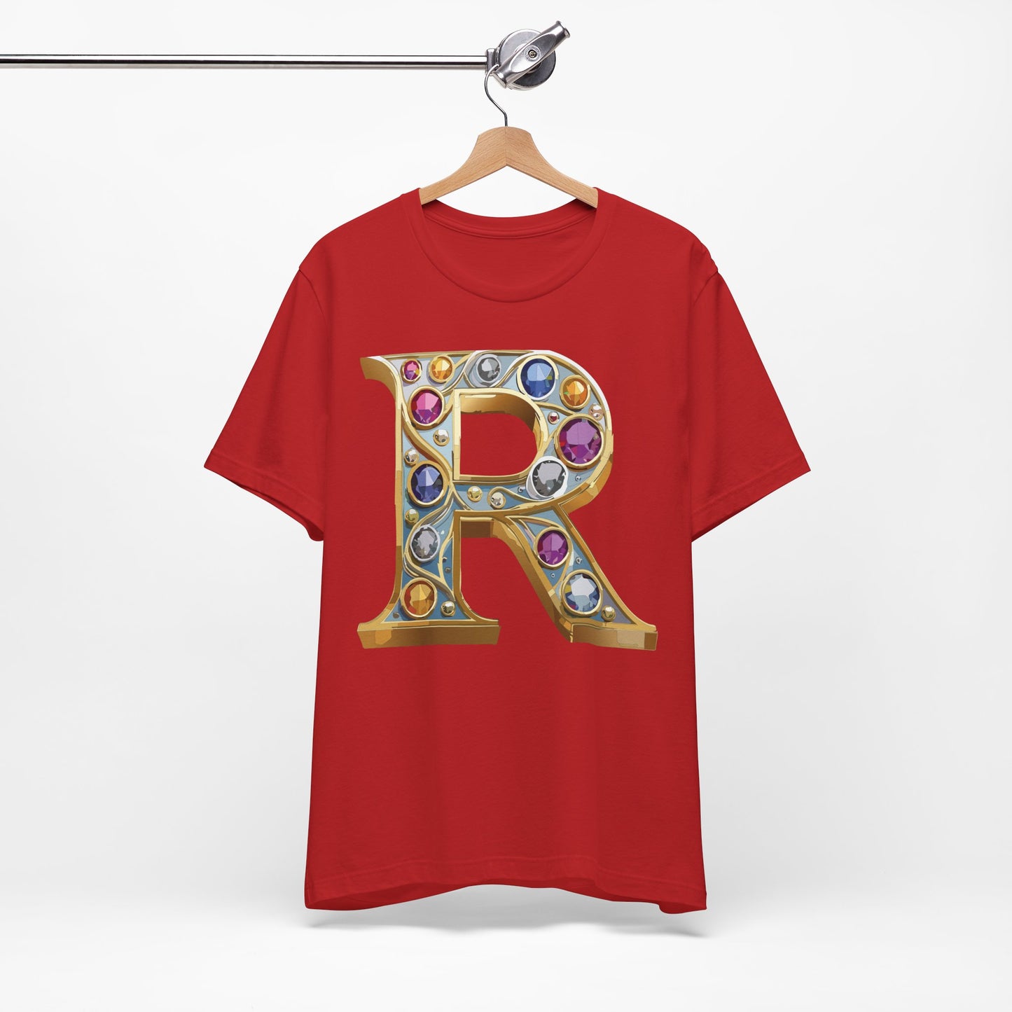 Letter Shirt, Shirt with Letters, Tee Shirt with Gold Letter, Shirt with Antique Letters