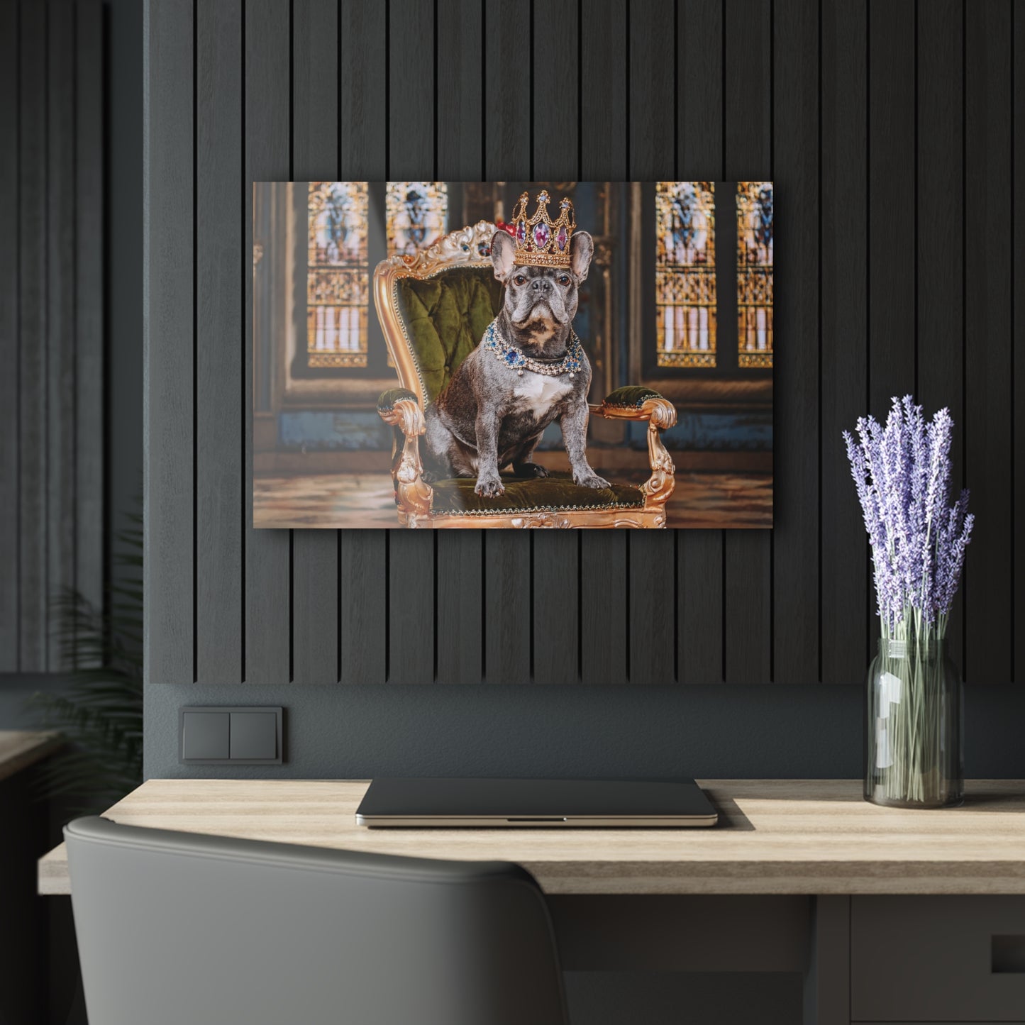 Crown Dog Wall Decor, Wall Art Decor with Animals