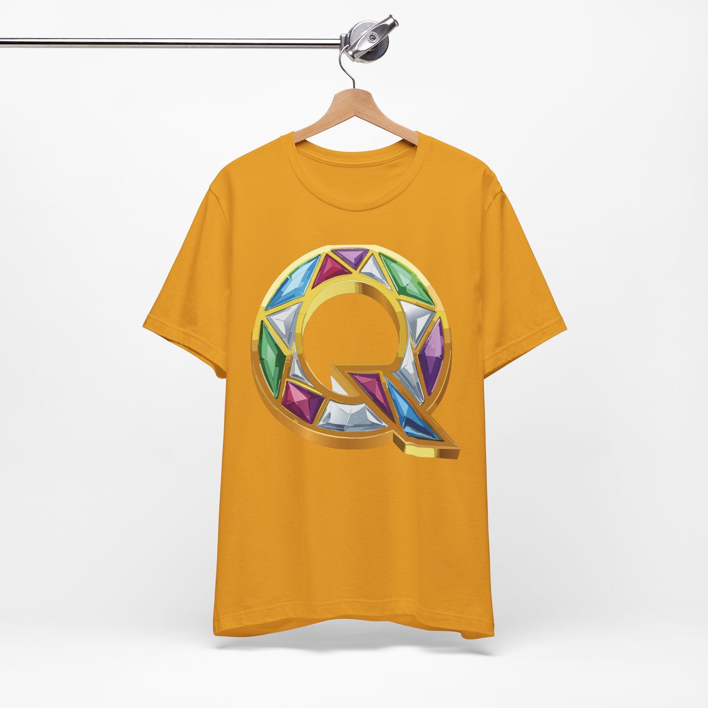 Letter Shirt, Shirt with Letters, Tee Shirt with Gold Letter, Shirt with Antique Letters