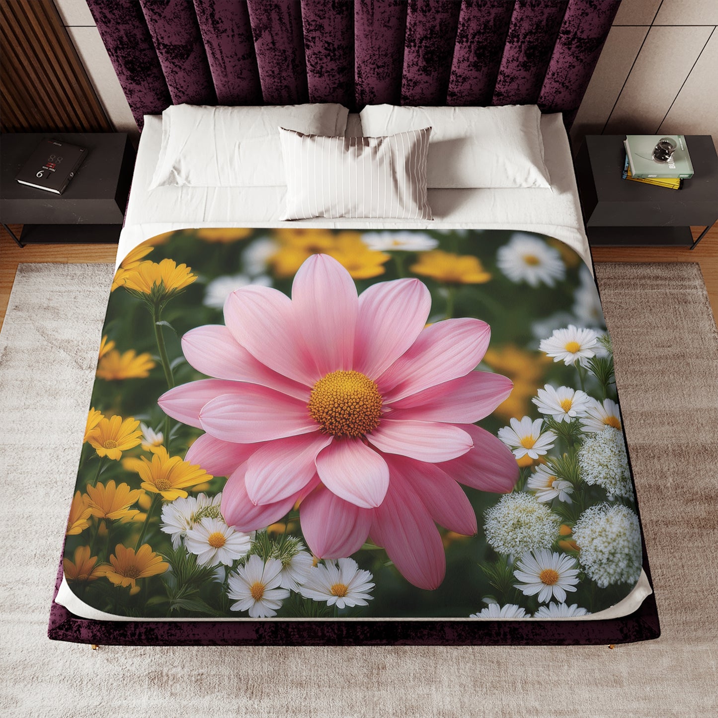 Floral Sherpa Blanket