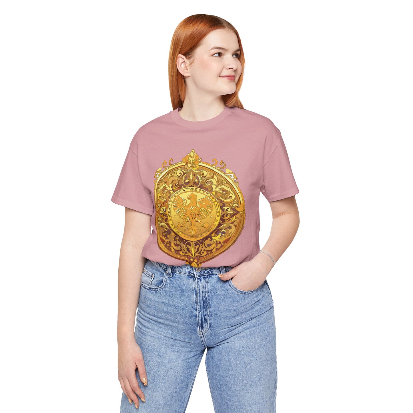 Coin Shirt, Shirt with Coin, Tee Shirt with Gold Coin, Shirt with Antique Coin
