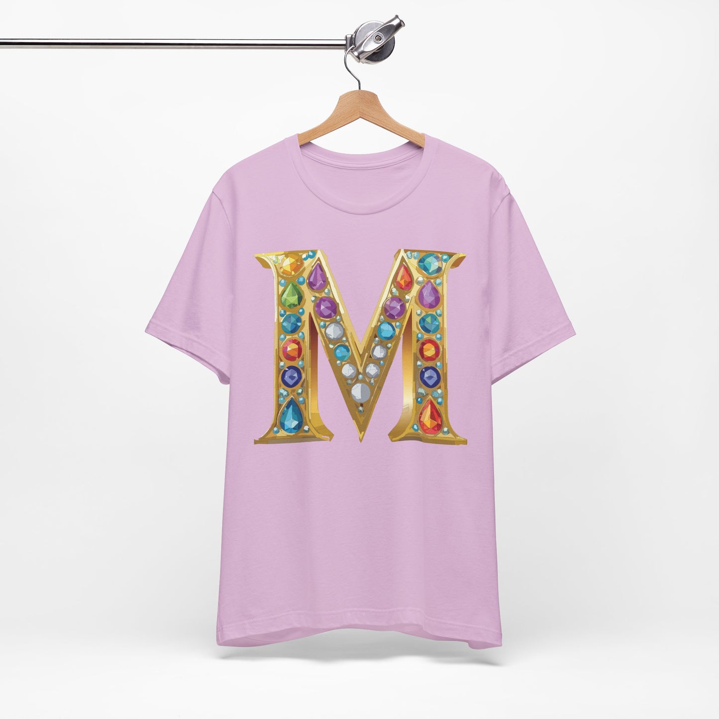 Letter Shirt, Shirt with Letters, Tee Shirt with Gold Letter, Shirt with Antique Letters