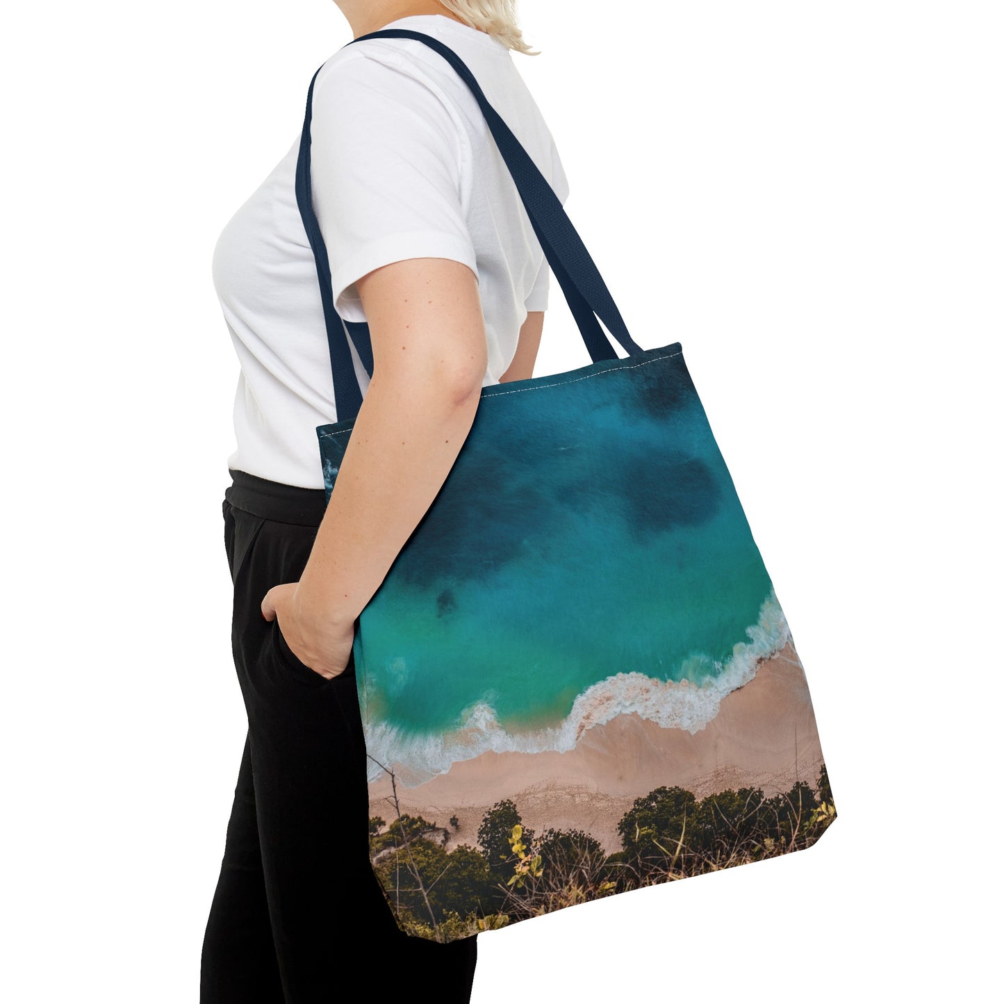 Canvas Bag with Beach Prints