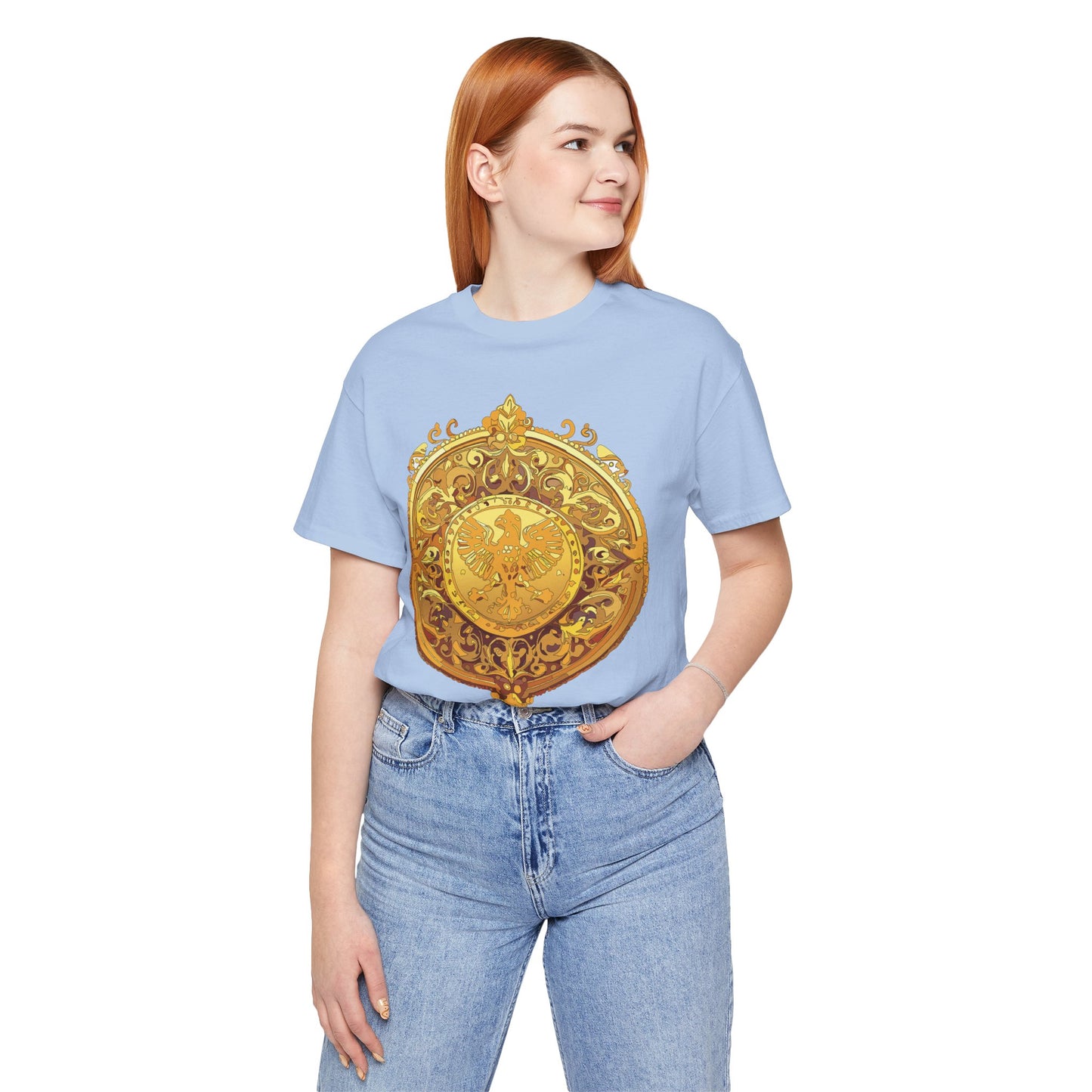 Coin Shirt, Shirt with Coin, Tee Shirt with Gold Coin, Shirt with Antique Coin