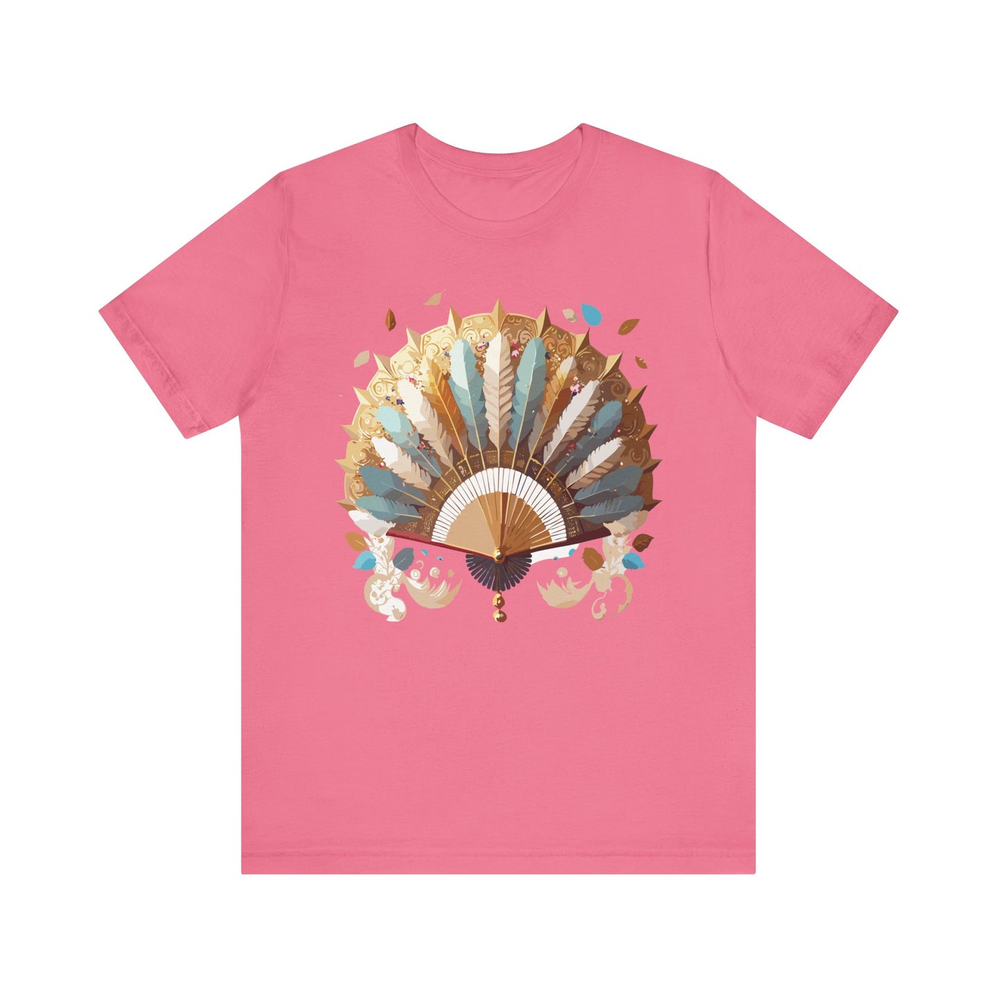 Fan shirt, Shirt with Fan, Tee Shirt with Gold Blower