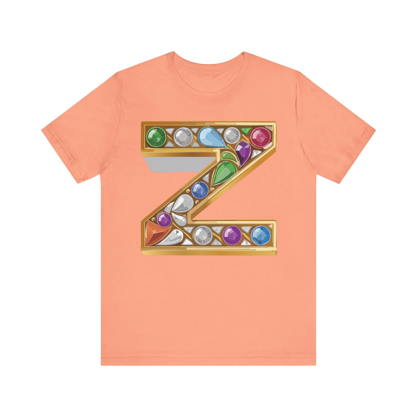 Letter Shirt, Shirt with Letters, Tee Shirt with Gold Letter, Shirt with Antique Letters