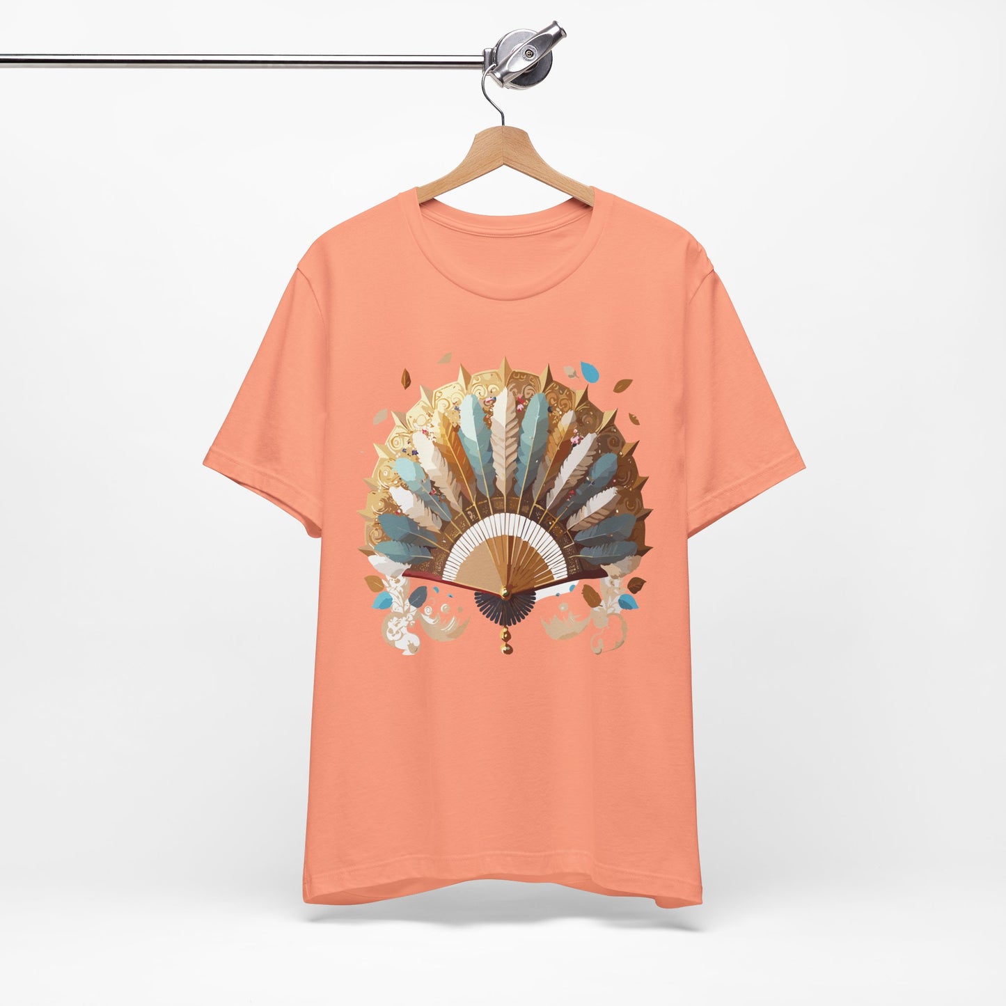 Fan shirt, Shirt with Fan, Tee Shirt with Gold Blower