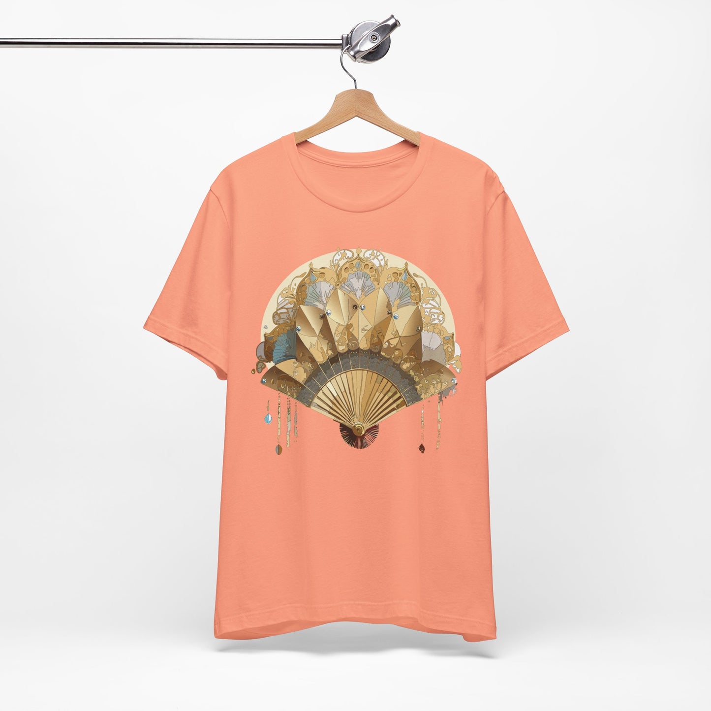 Fan shirt, Shirt with Fan, Tee Shirt with Gold Blower