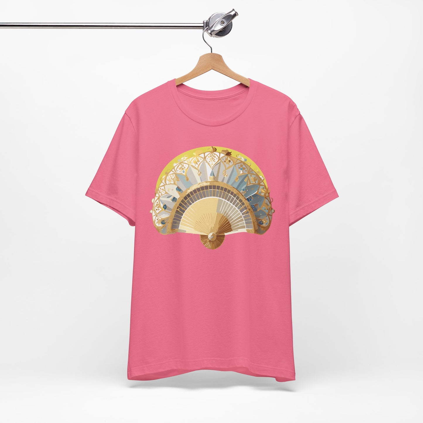 Fan shirt, Shirt with Fan, Tee Shirt with Gold Blower