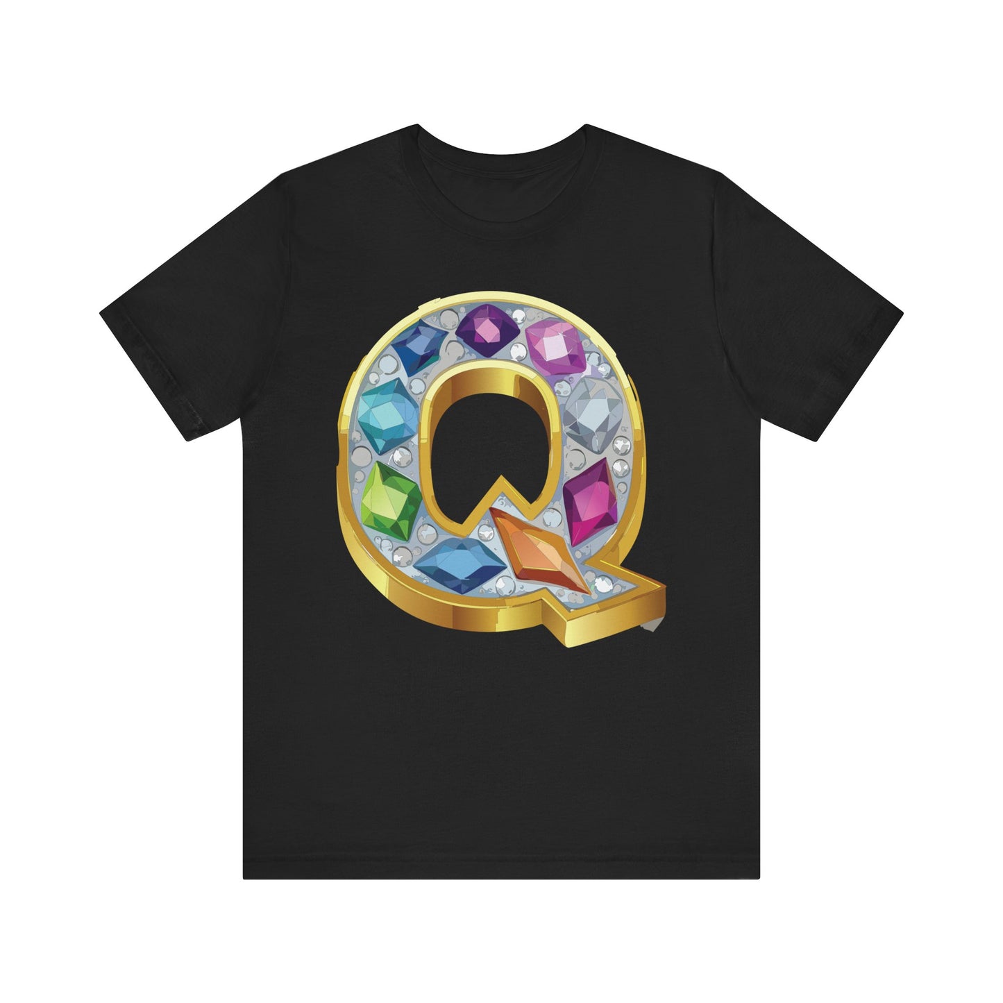 Letter Shirt, Shirt with Letters, Tee Shirt with Gold Letter, Shirt with Antique Letters