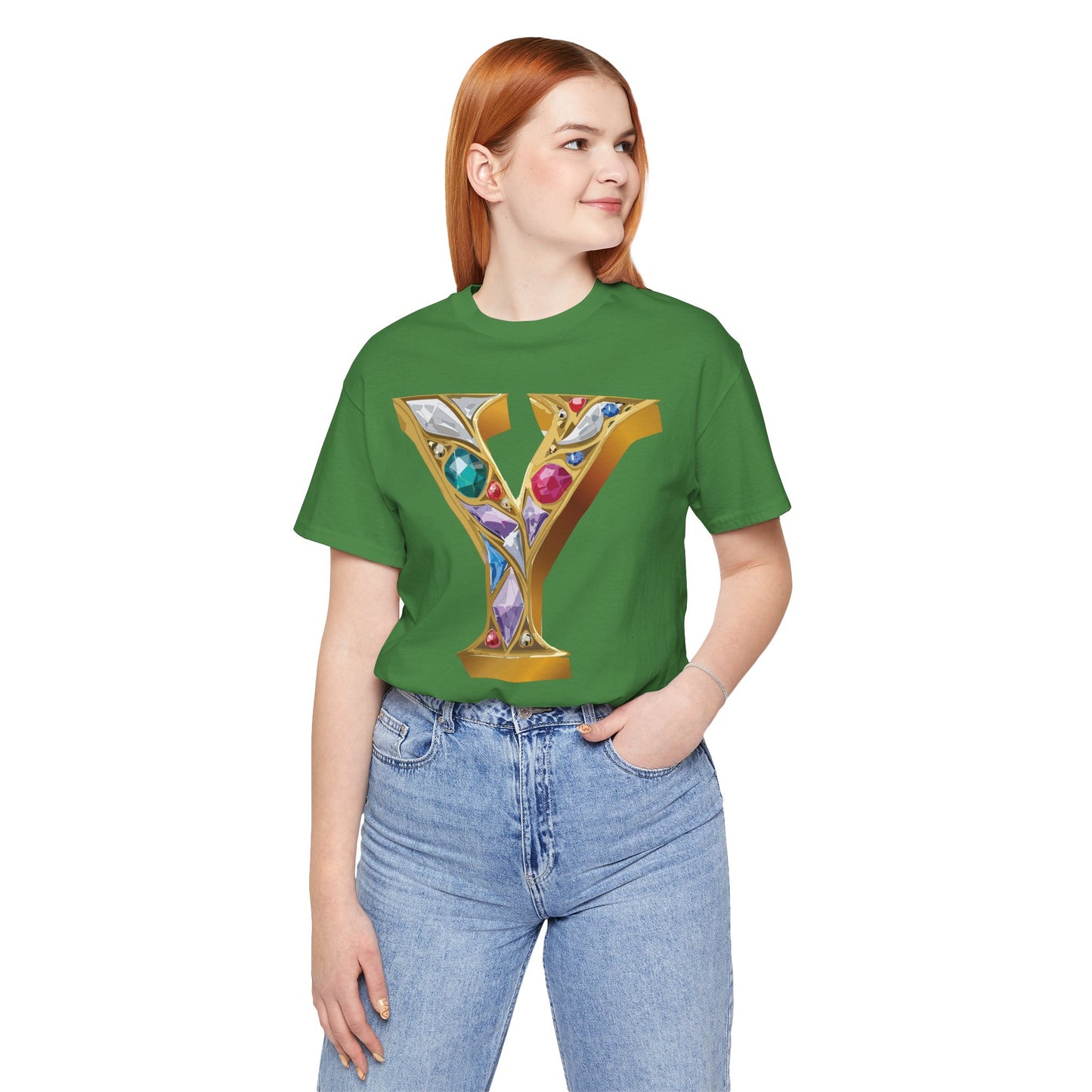 Letter Shirt, Shirt with Letters, Tee Shirt with Gold Letter, Shirt with Antique Letters