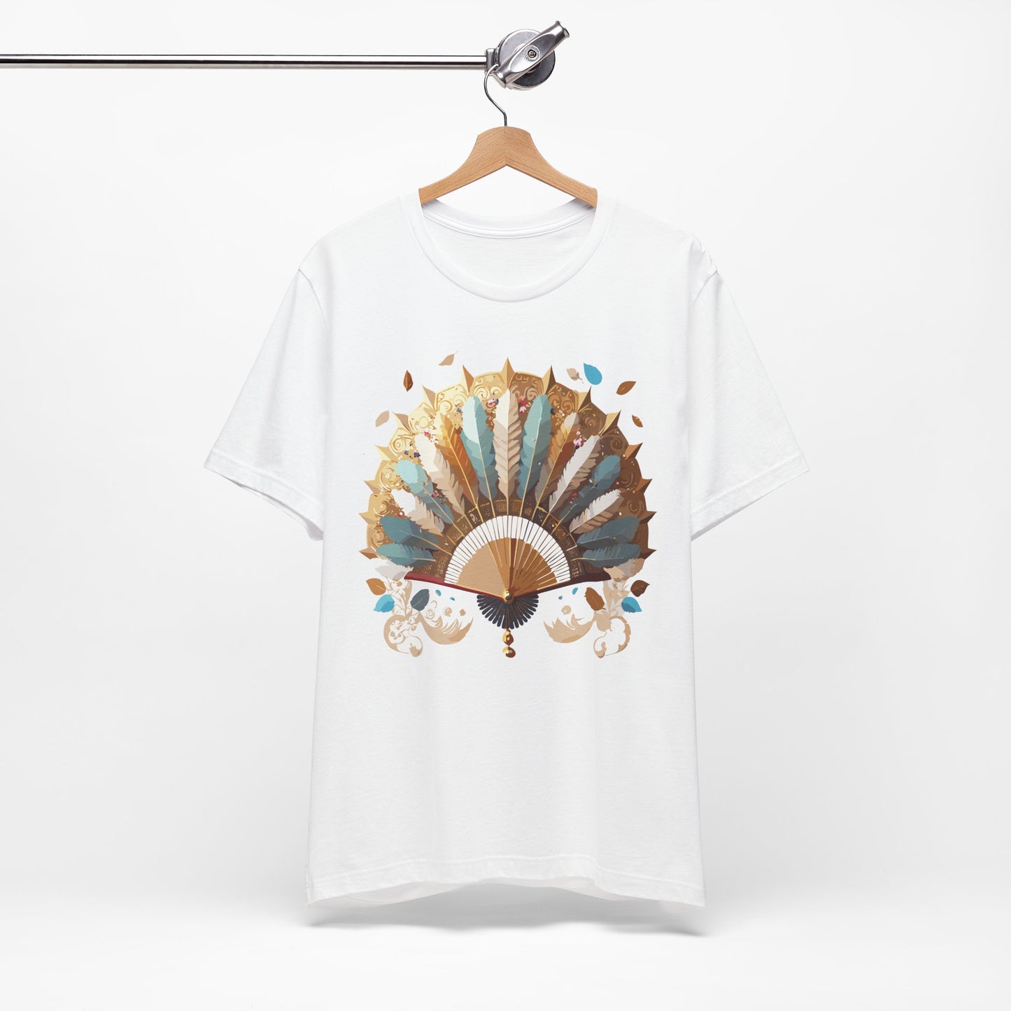 Fan shirt, Shirt with Fan, Tee Shirt with Gold Blower