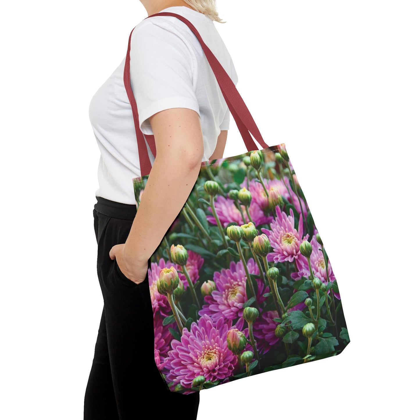 Canvas Bag with Floral Prints