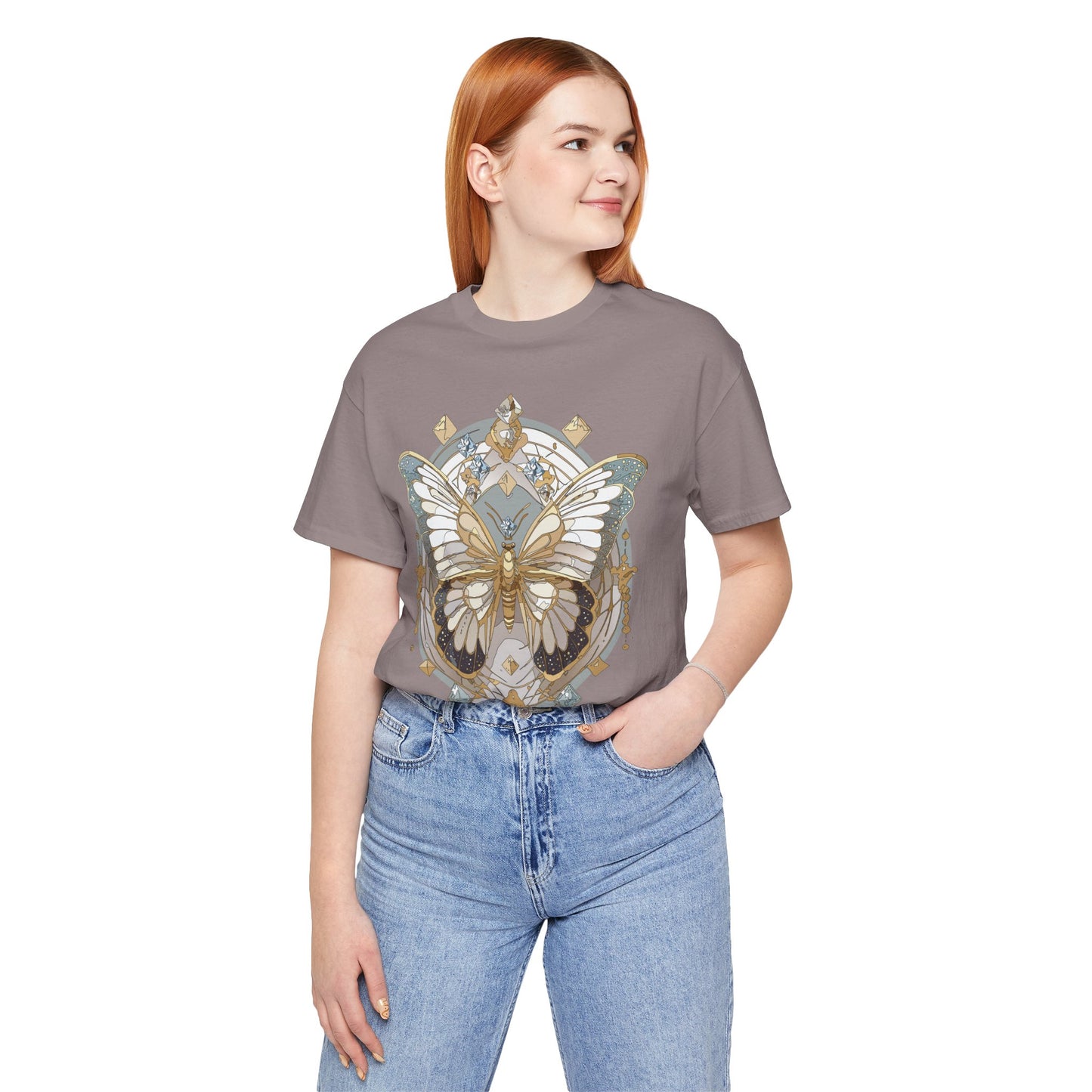 Butterfly Shirt, Shirt with Butterfly, Tee Shirt with Antique Butterfly