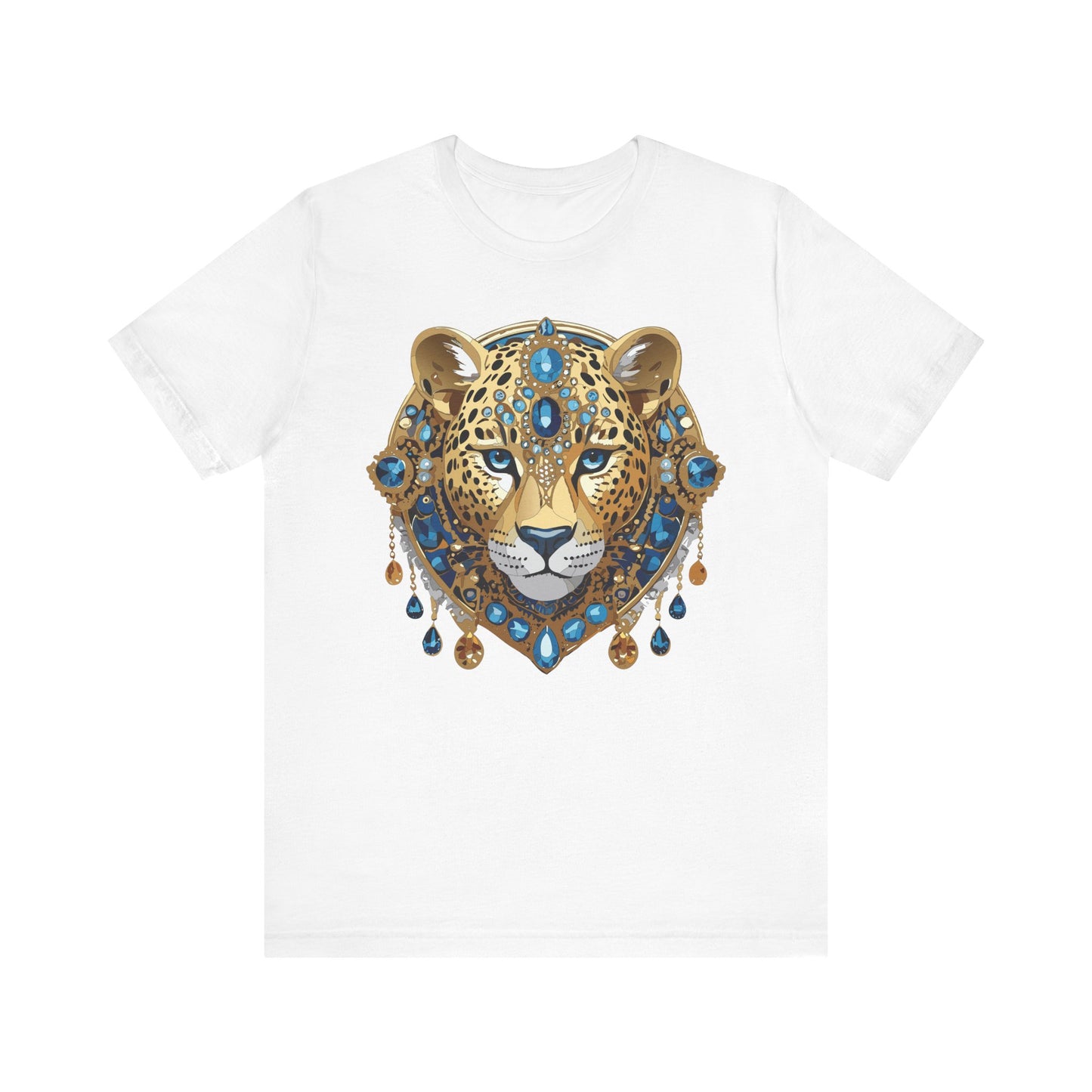 Animal Shirt, Shirt with Animal, Tee Shirt with Gold Animal Medal, Shirt with Antique Animal Medallion