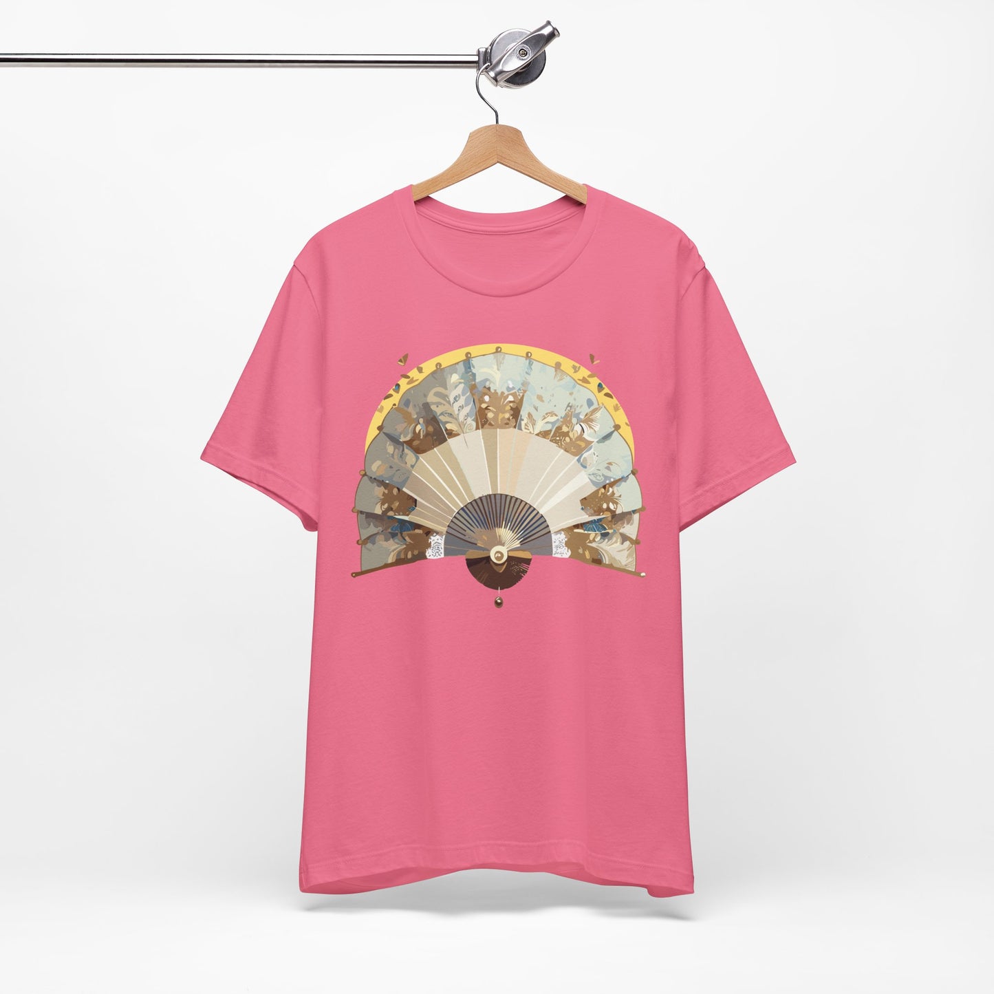 Fan shirt, Shirt with Fan, Tee Shirt with Gold Blower