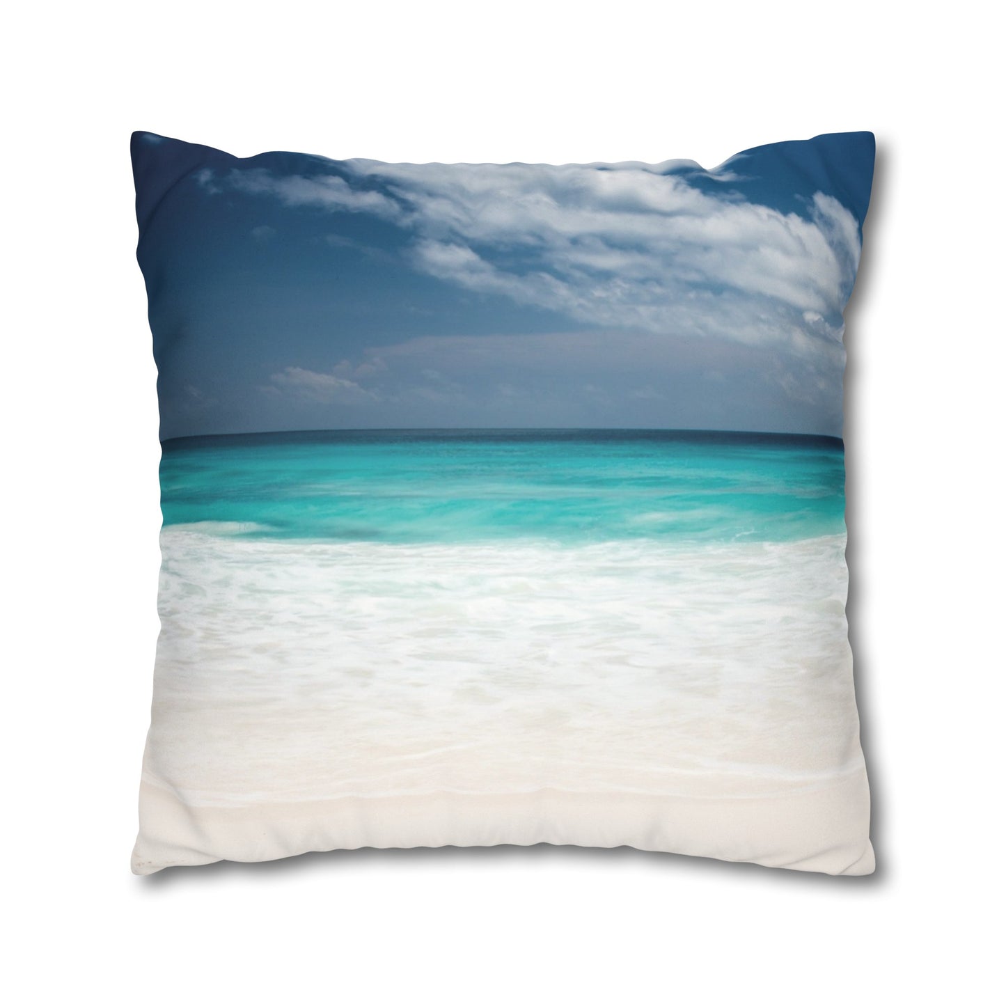 Beach Faux Suede Square Pillowcase