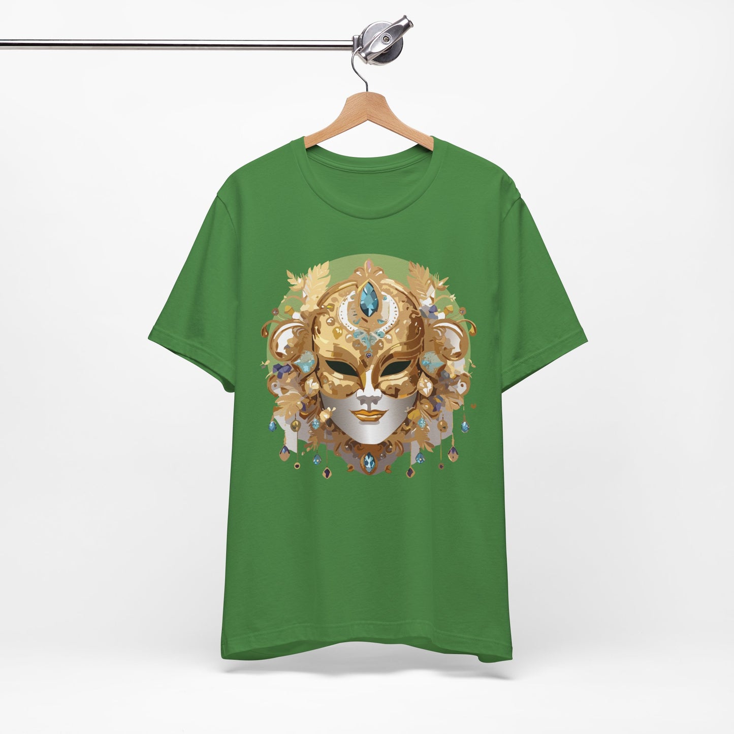 Mask Shirt, Shirt with Mask, Tee Shirt with Gold Face