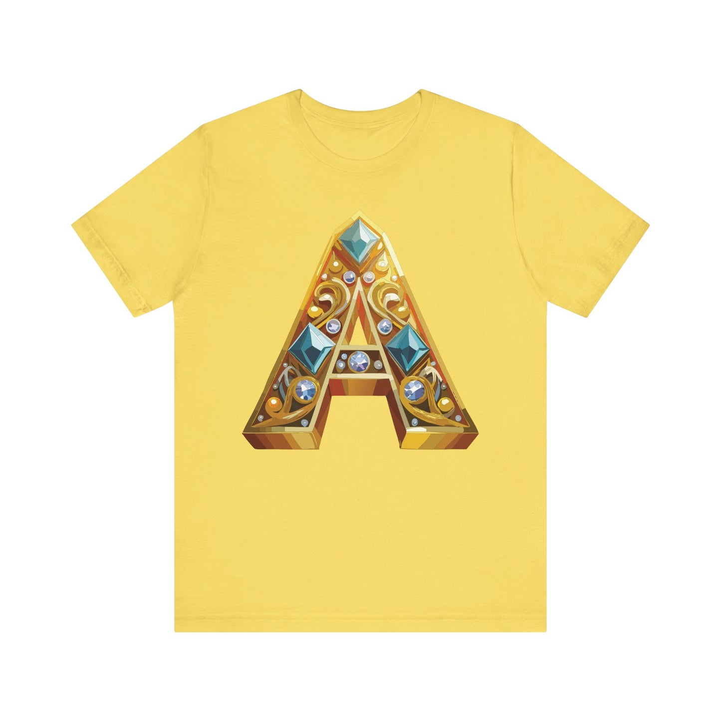 Letter Shirt, Shirt with Letters, Tee Shirt with Gold Letter, Shirt with Antique Letters