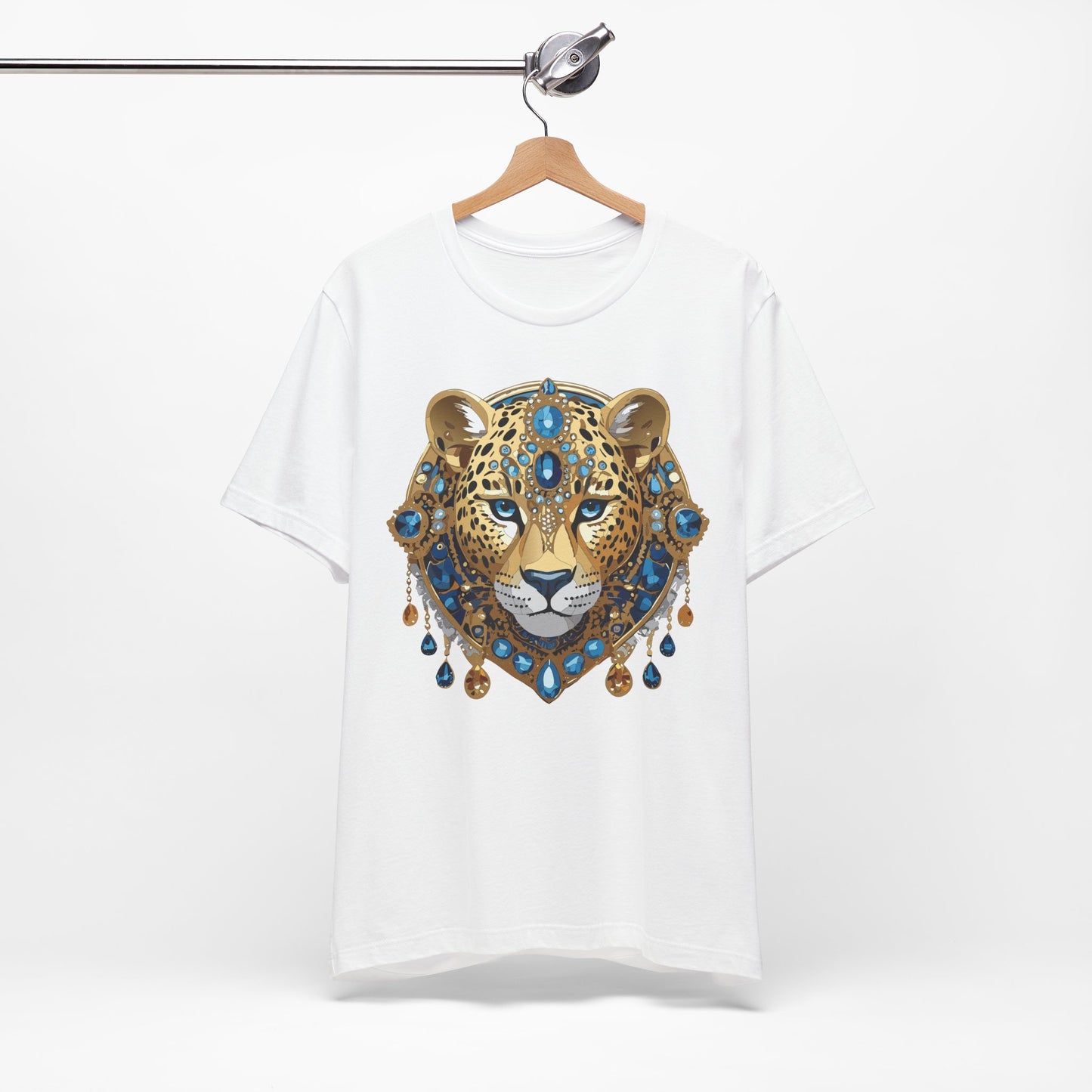 Animal Shirt, Shirt with Animal, Tee Shirt with Gold Animal Medal, Shirt with Antique Animal Medallion