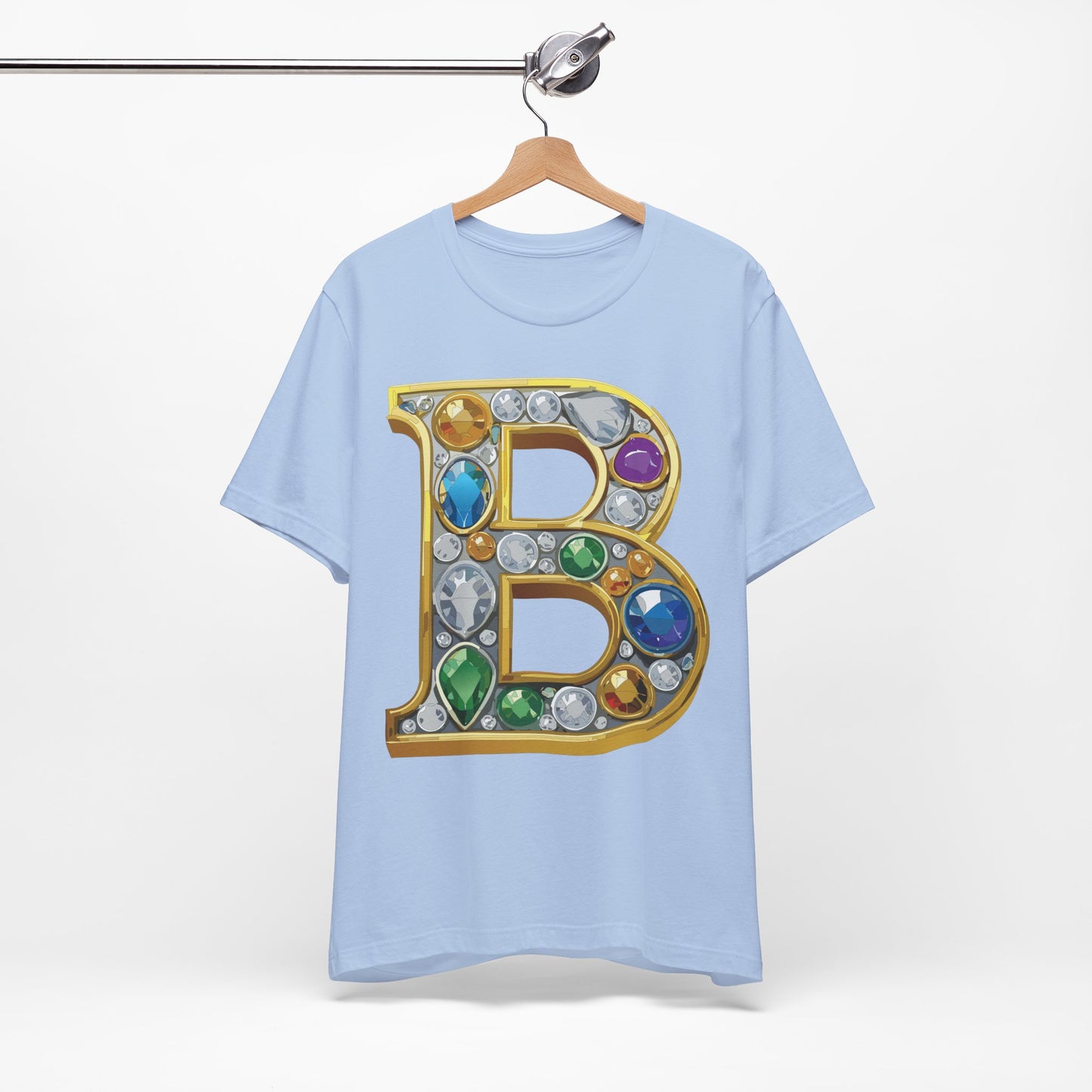 Letter Shirt, Shirt with Letters, Tee Shirt with Gold Letter, Shirt with Antique Letters