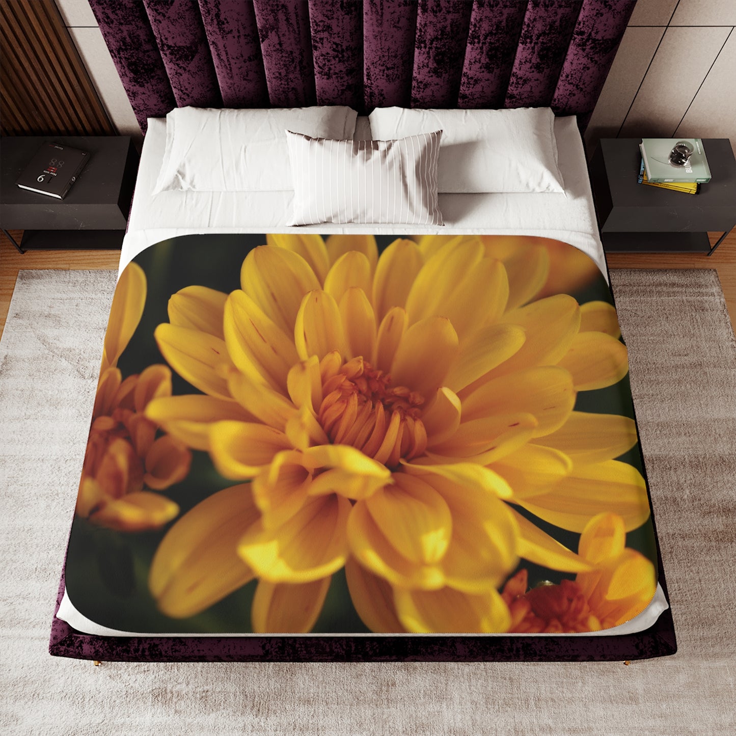 Floral Sherpa Blanket