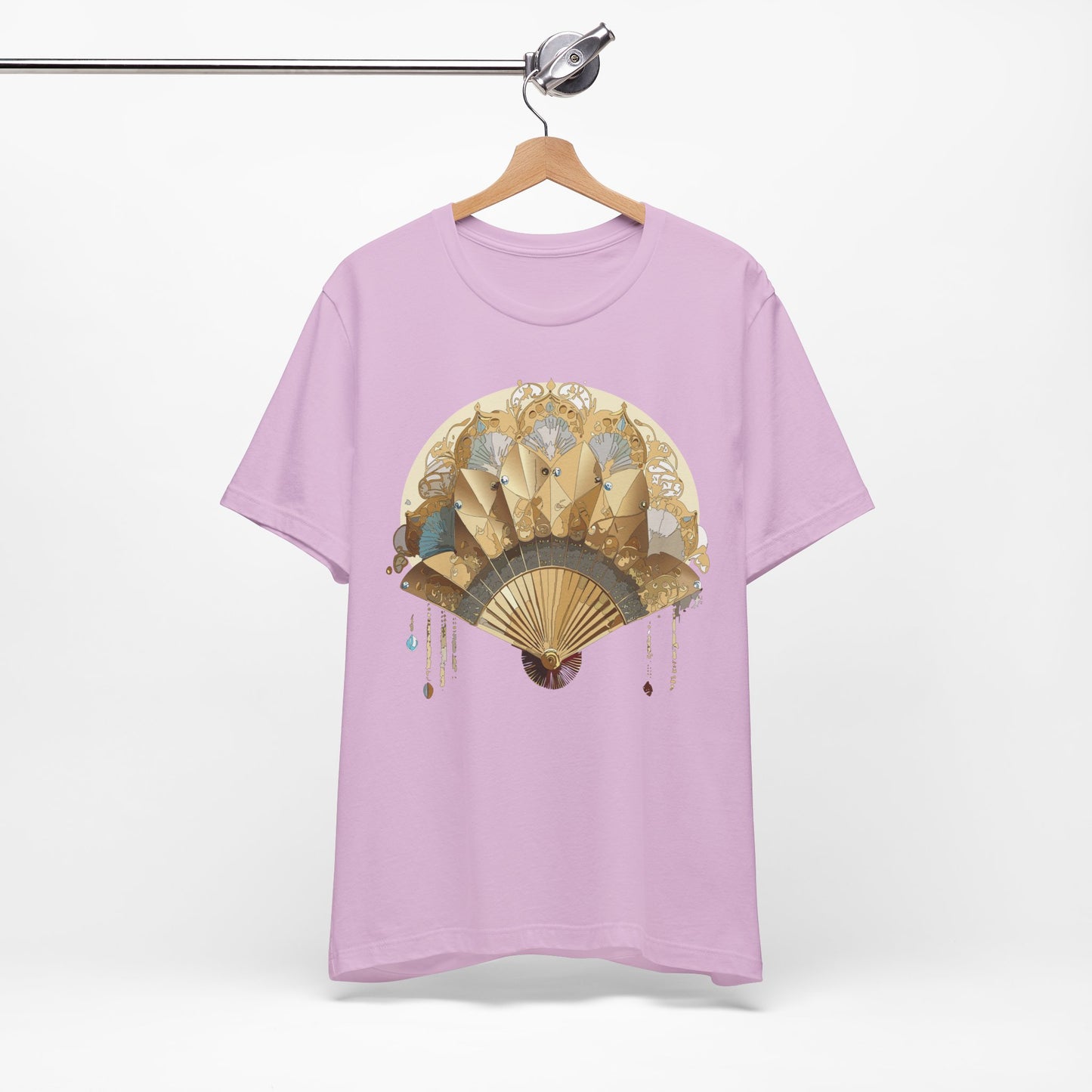 Fan shirt, Shirt with Fan, Tee Shirt with Gold Blower