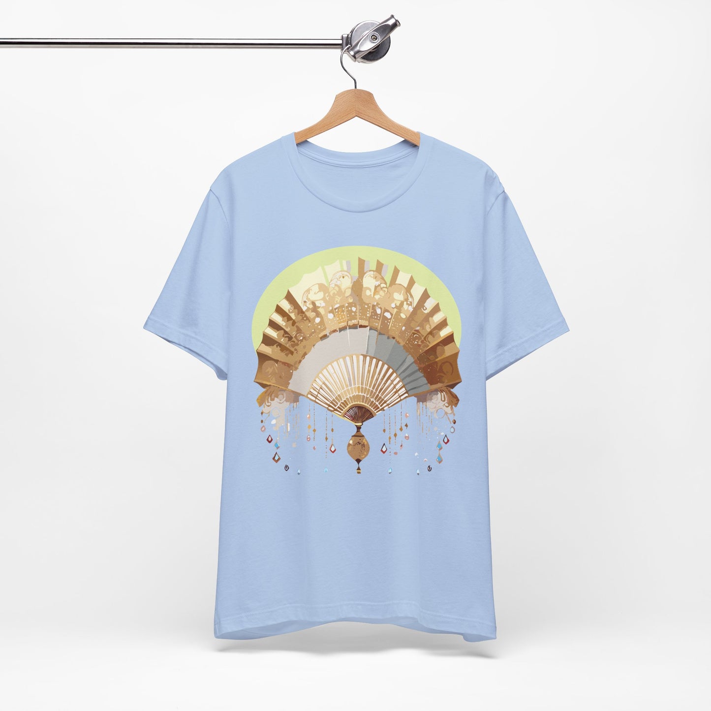 Fan shirt, Shirt with Fan, Tee Shirt with Gold Blower