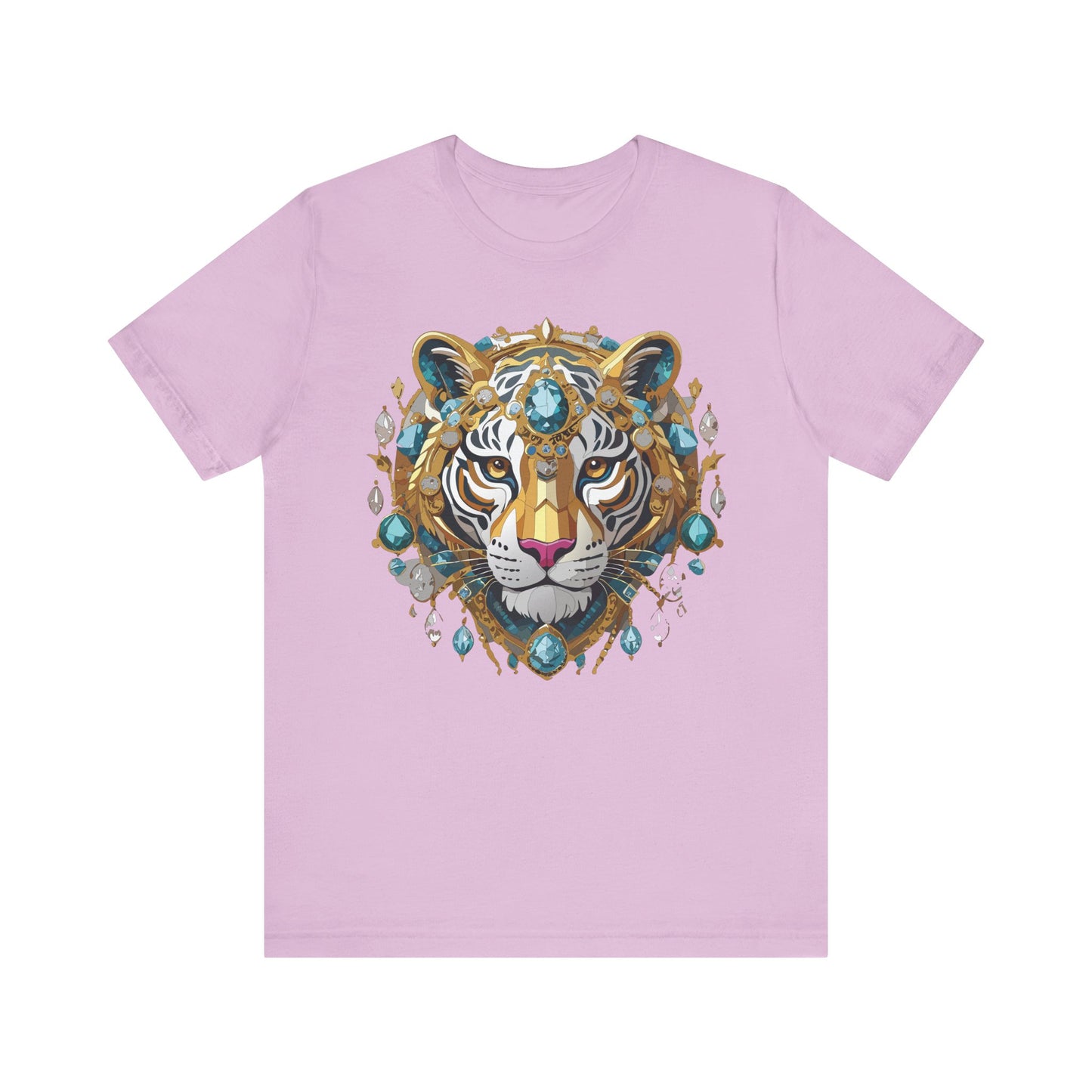 Animal Shirt, Shirt with Animal, Tee Shirt with Gold Animal Medal, Shirt with Antique Animal Medallion