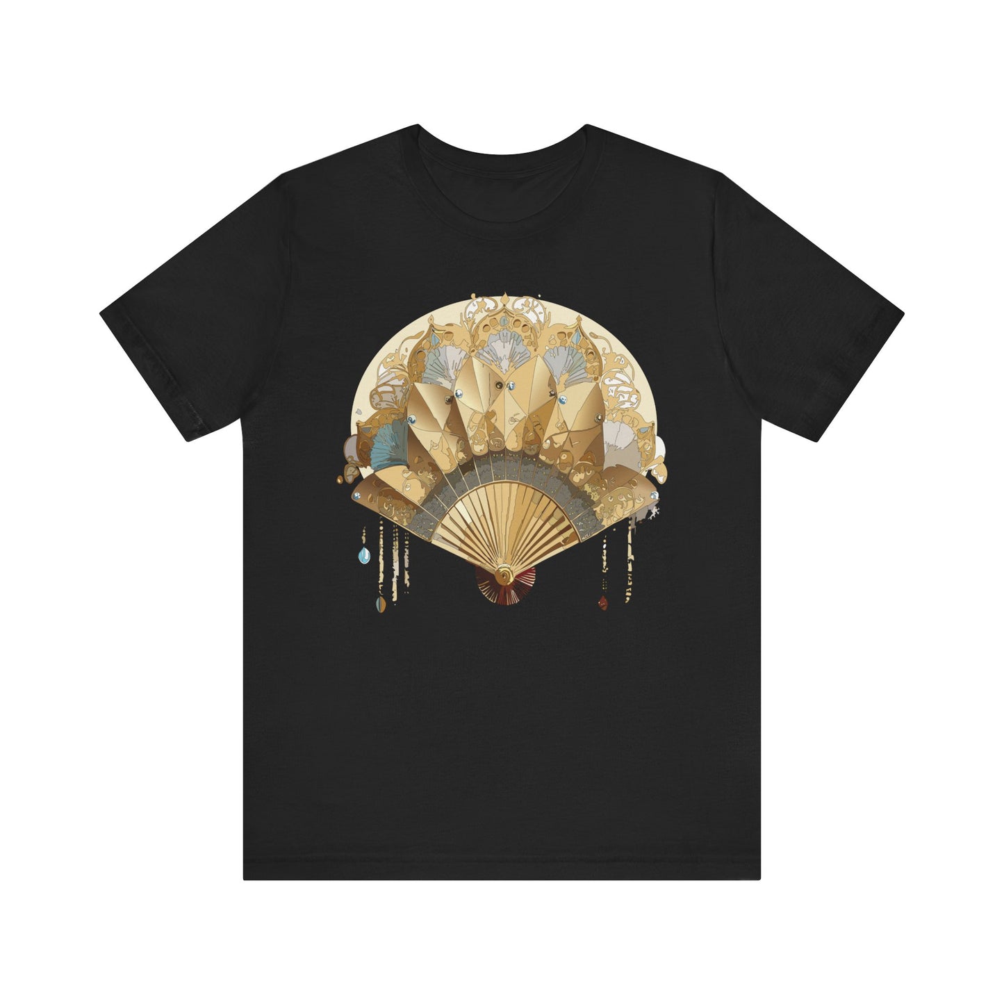 Fan shirt, Shirt with Fan, Tee Shirt with Gold Blower