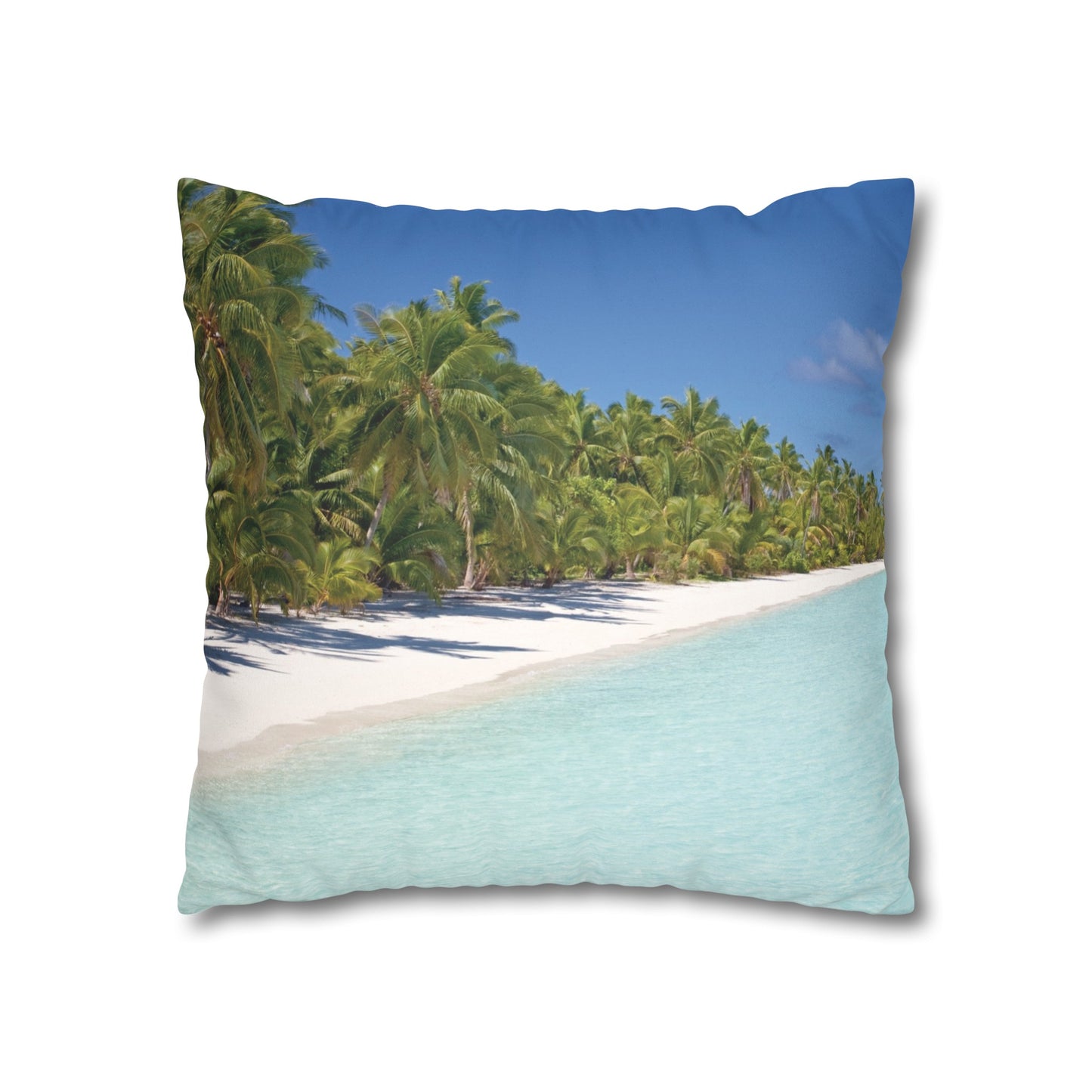 Beach Faux Suede Square Pillowcase