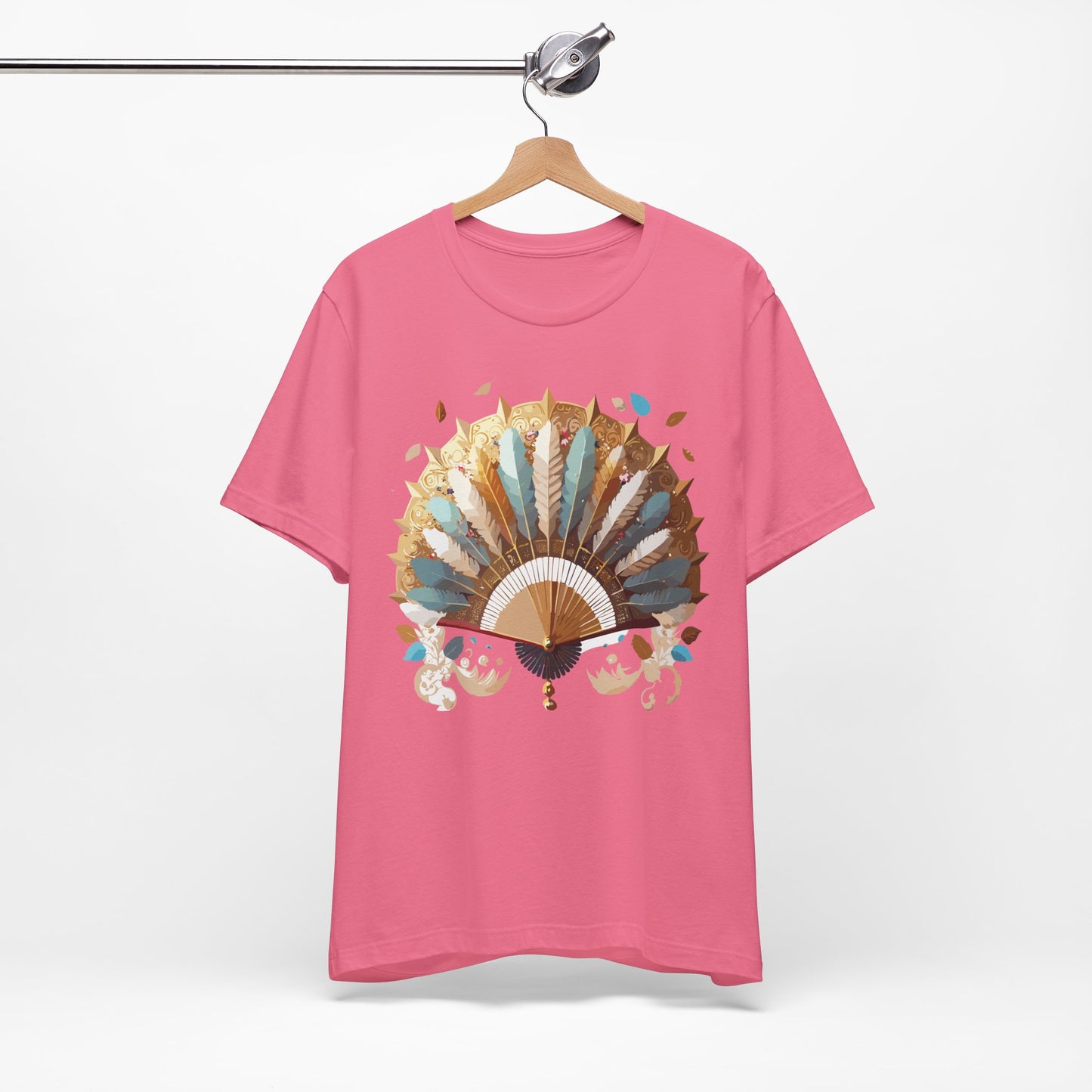 Fan shirt, Shirt with Fan, Tee Shirt with Gold Blower