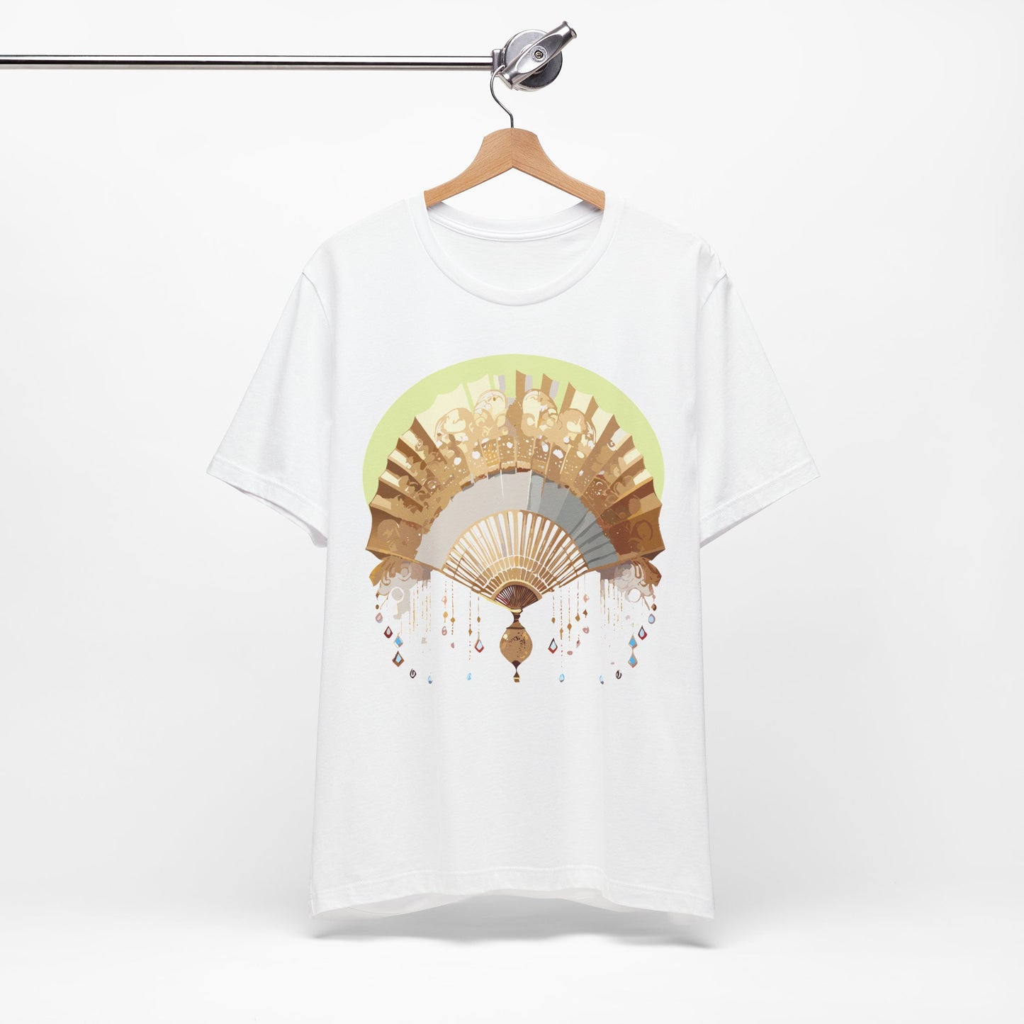 Fan shirt, Shirt with Fan, Tee Shirt with Gold Blower